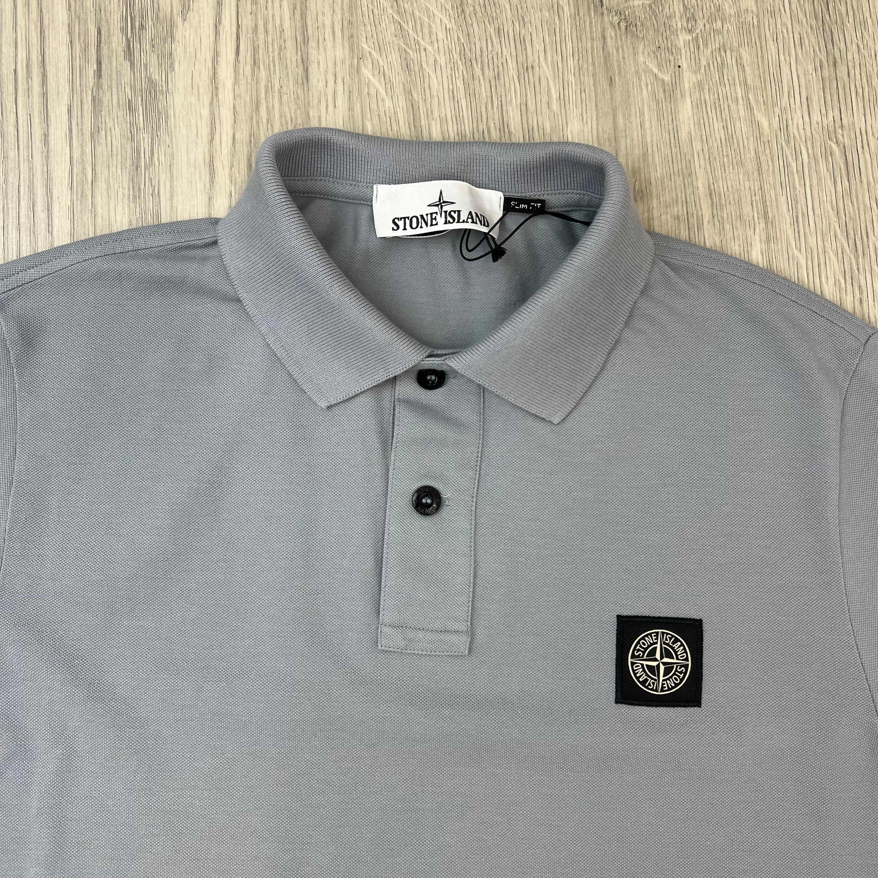 Stone Island Patch Polo Shirt - Ash Grey