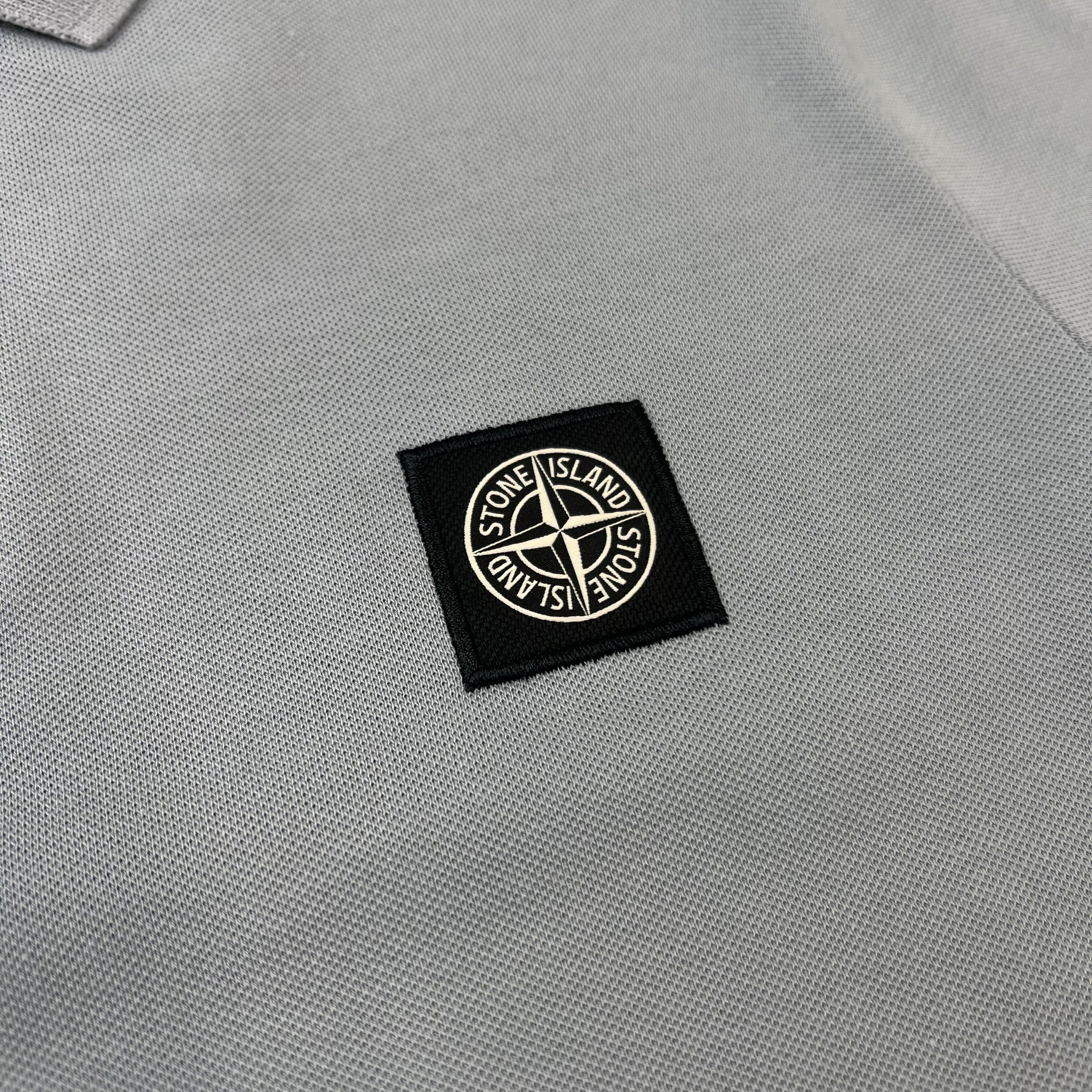 Stone Island Patch Polo Shirt - Ash Grey