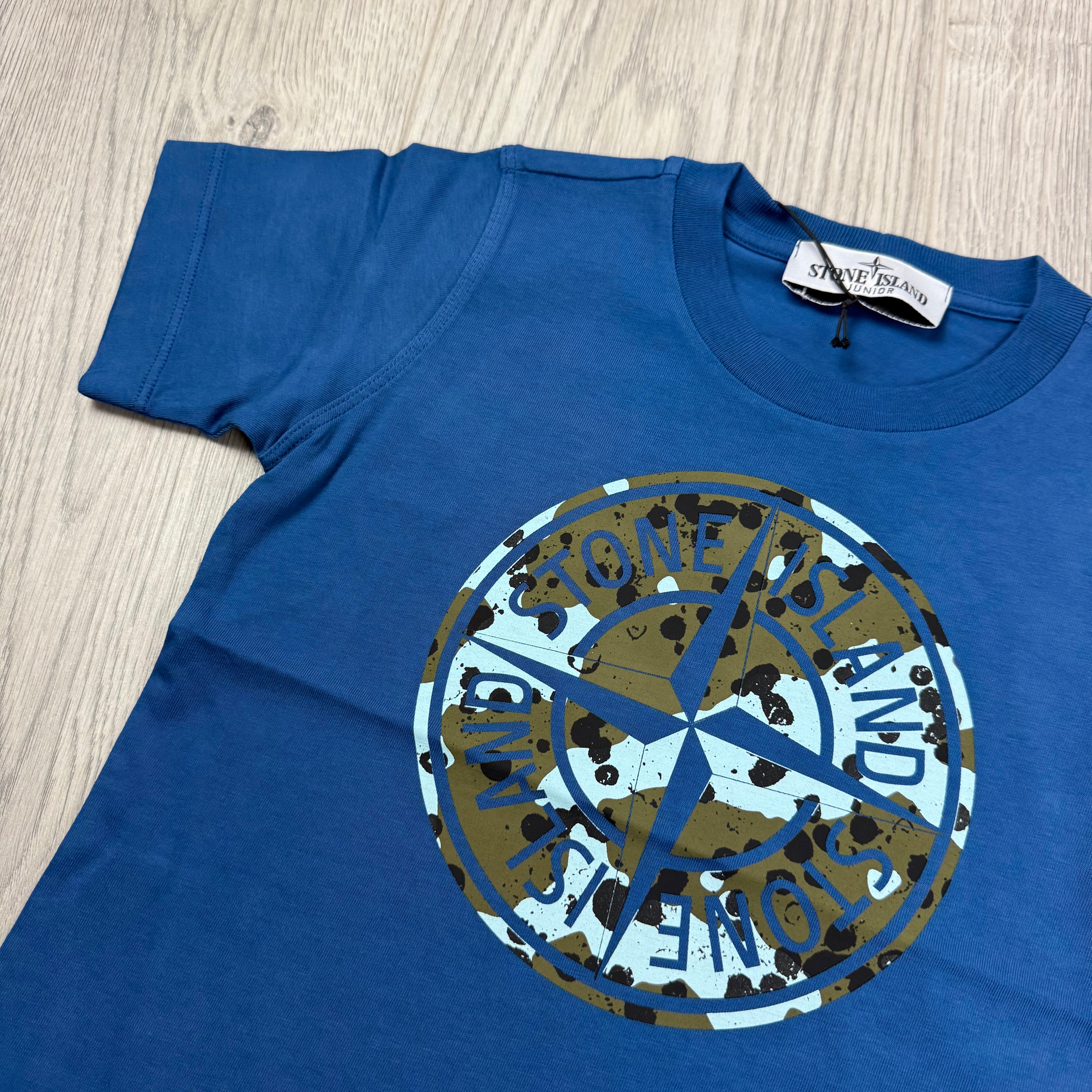 Stone Island Junior Printed T-Shirt - Blue