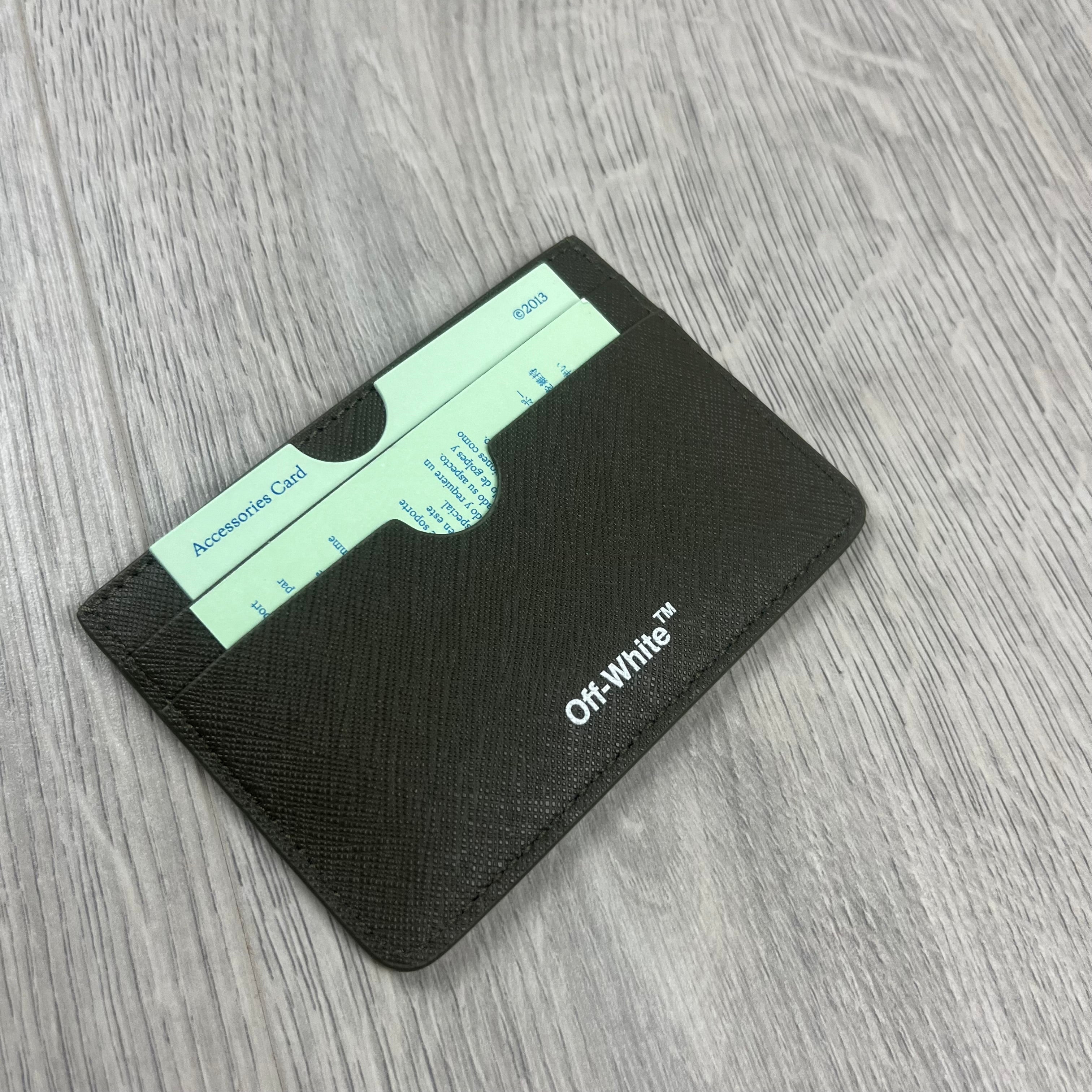 Off-White Printed Cardholder - Khaki