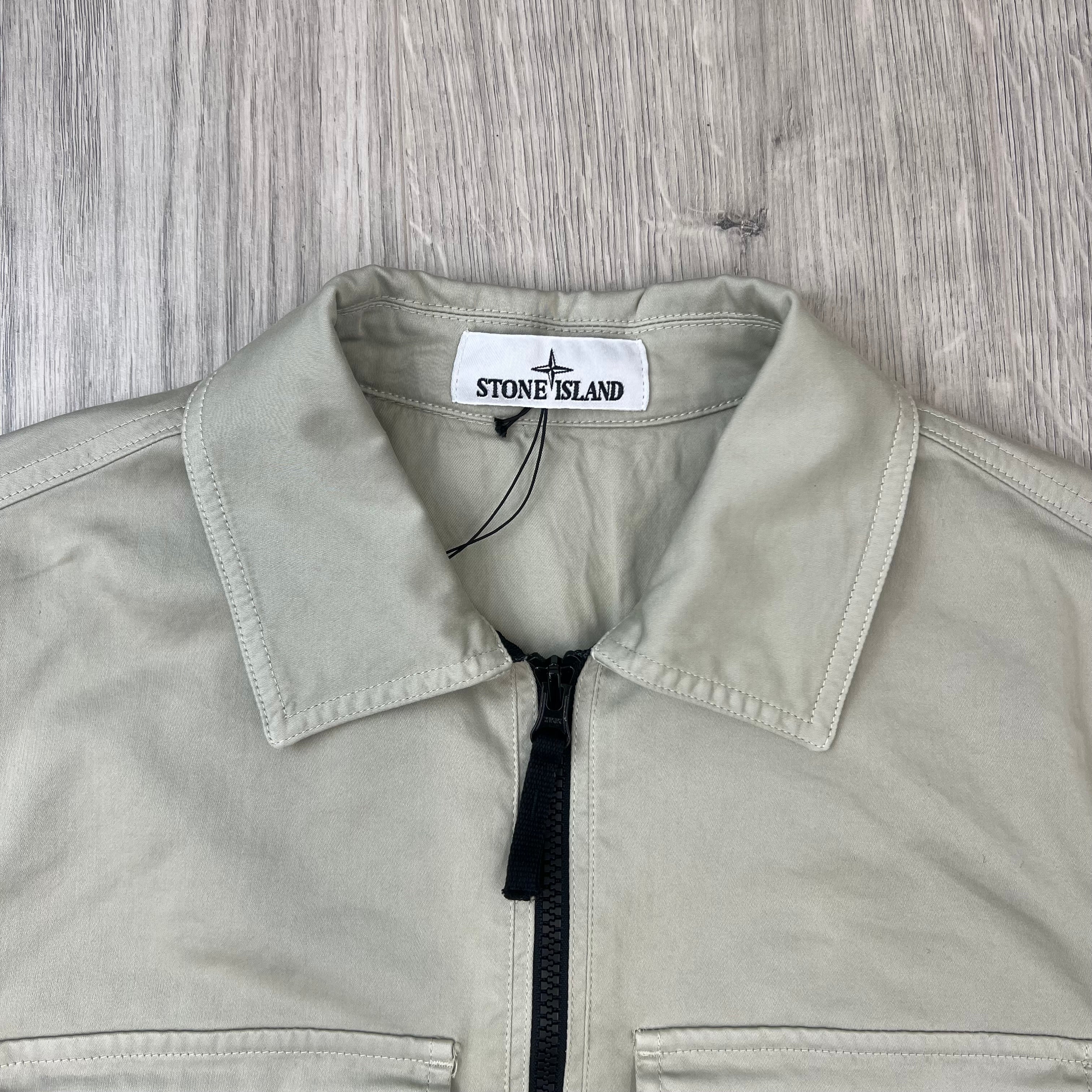 Stone Island Zip Overshirt - Sand