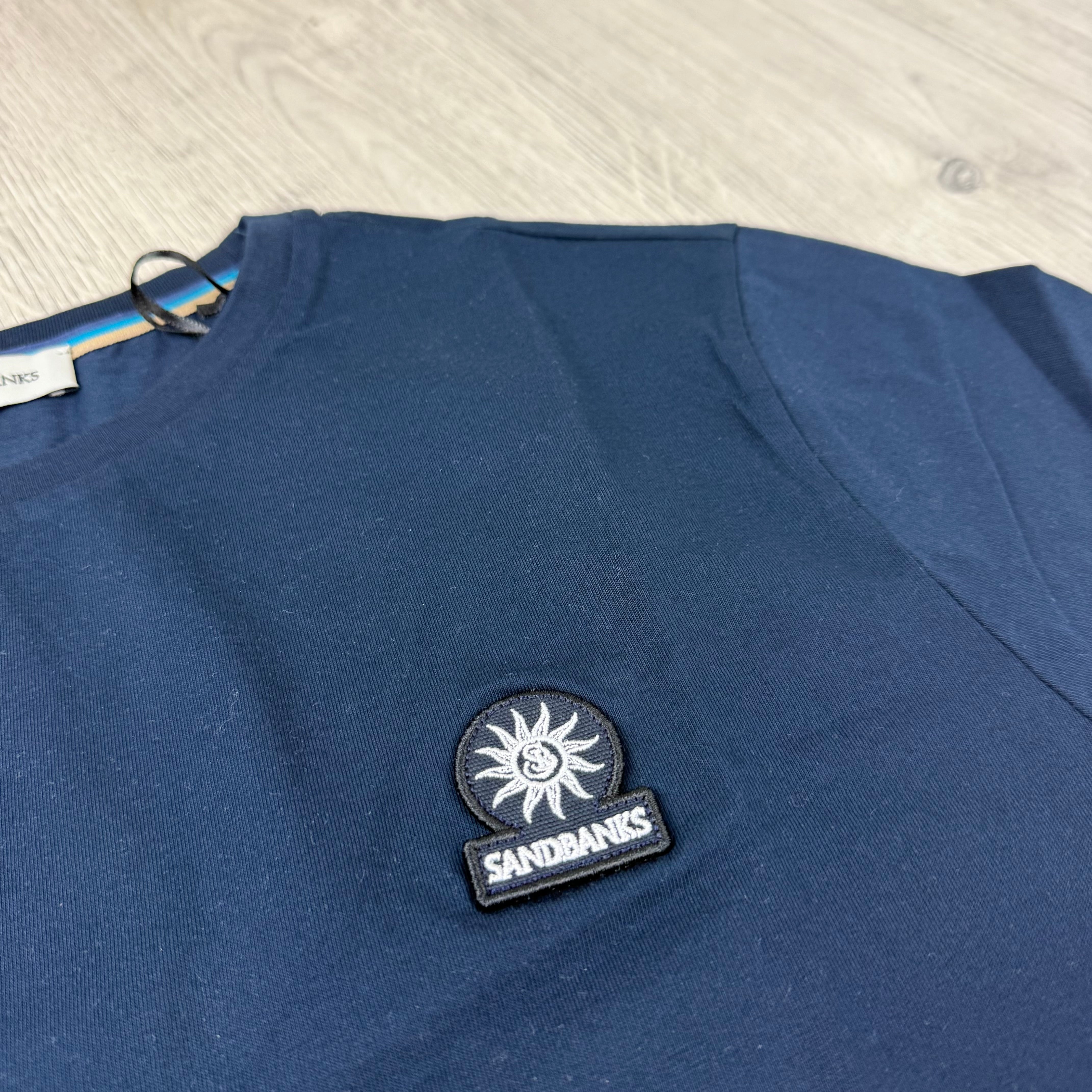 Sandbanks Badge Logo T-Shirt - Navy