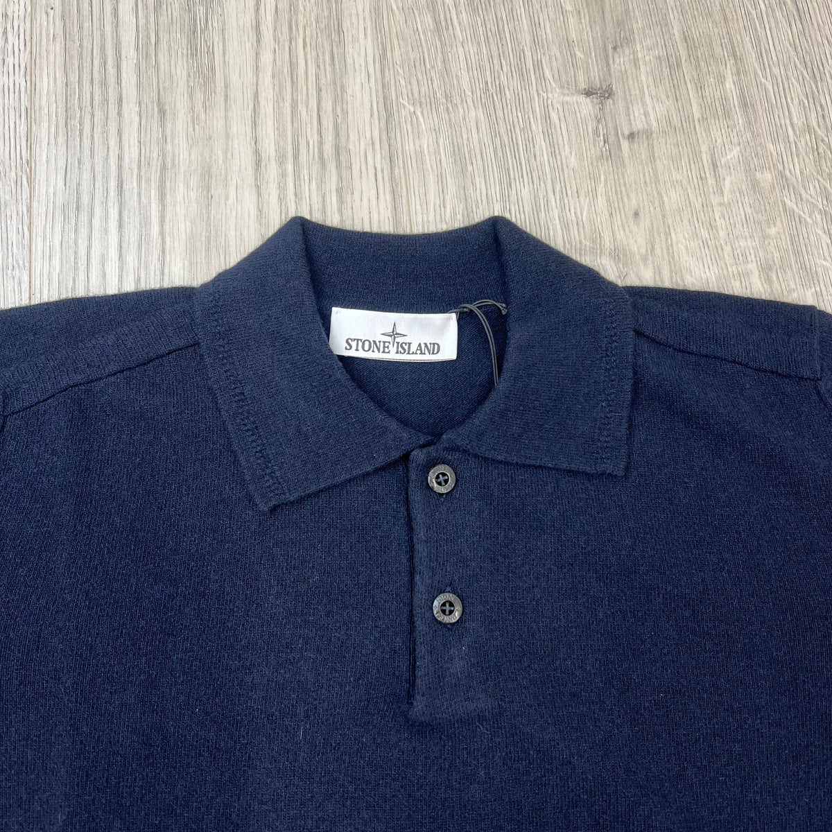 Stone Island Knit Polo Shirt - Navy
