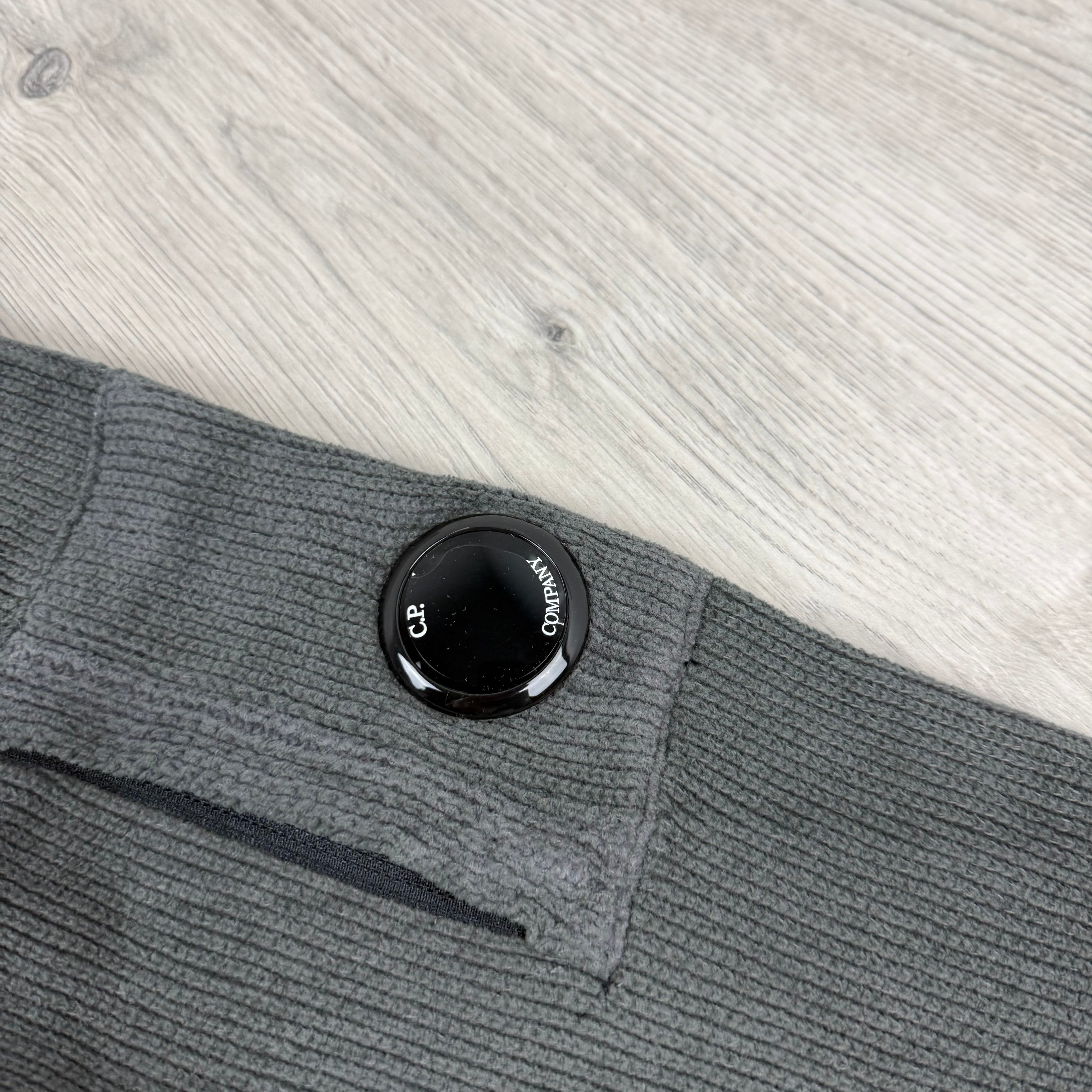 CP Company Chenille Knit Polo - Gunmetal