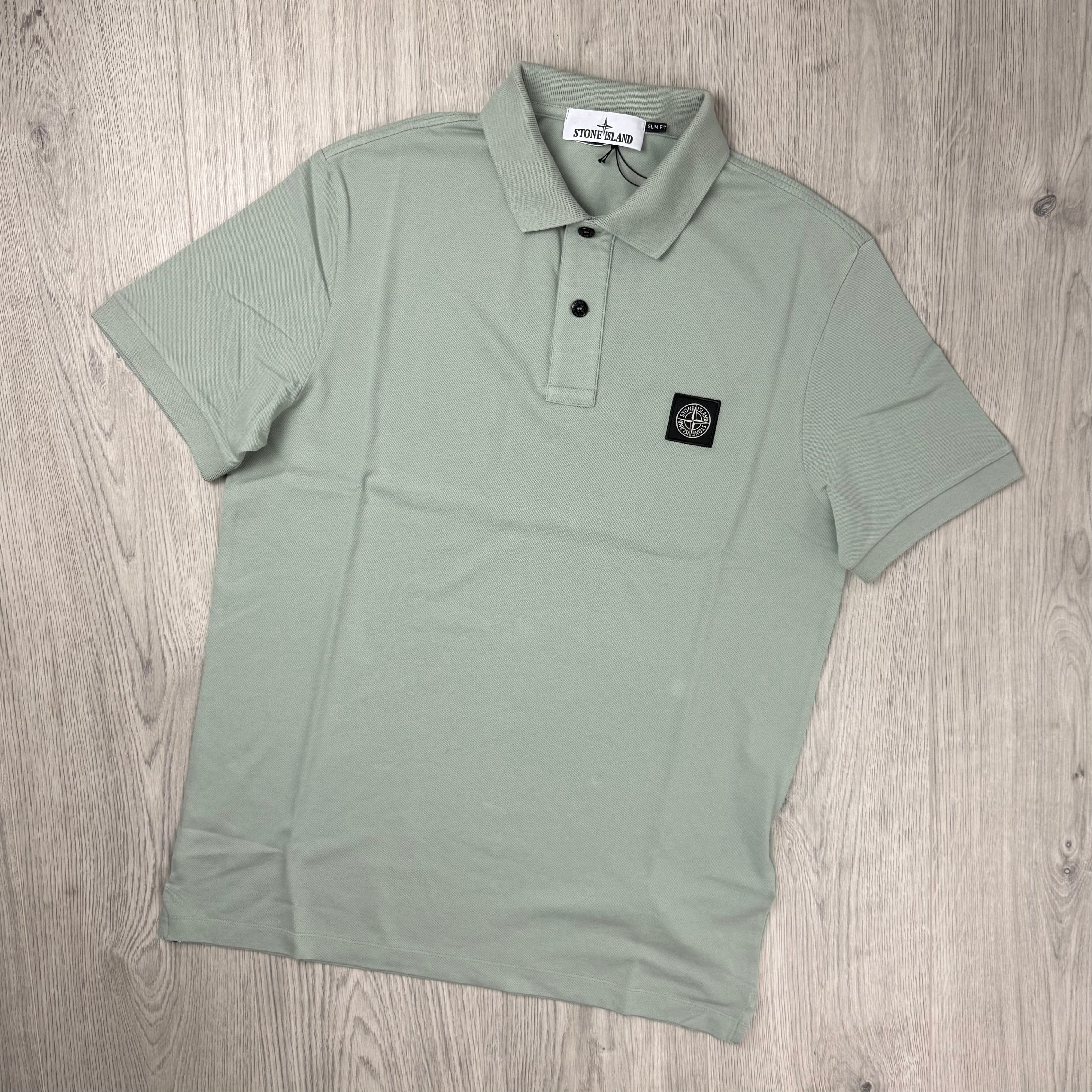 Stone Island Patch Polo Shirt - Sage