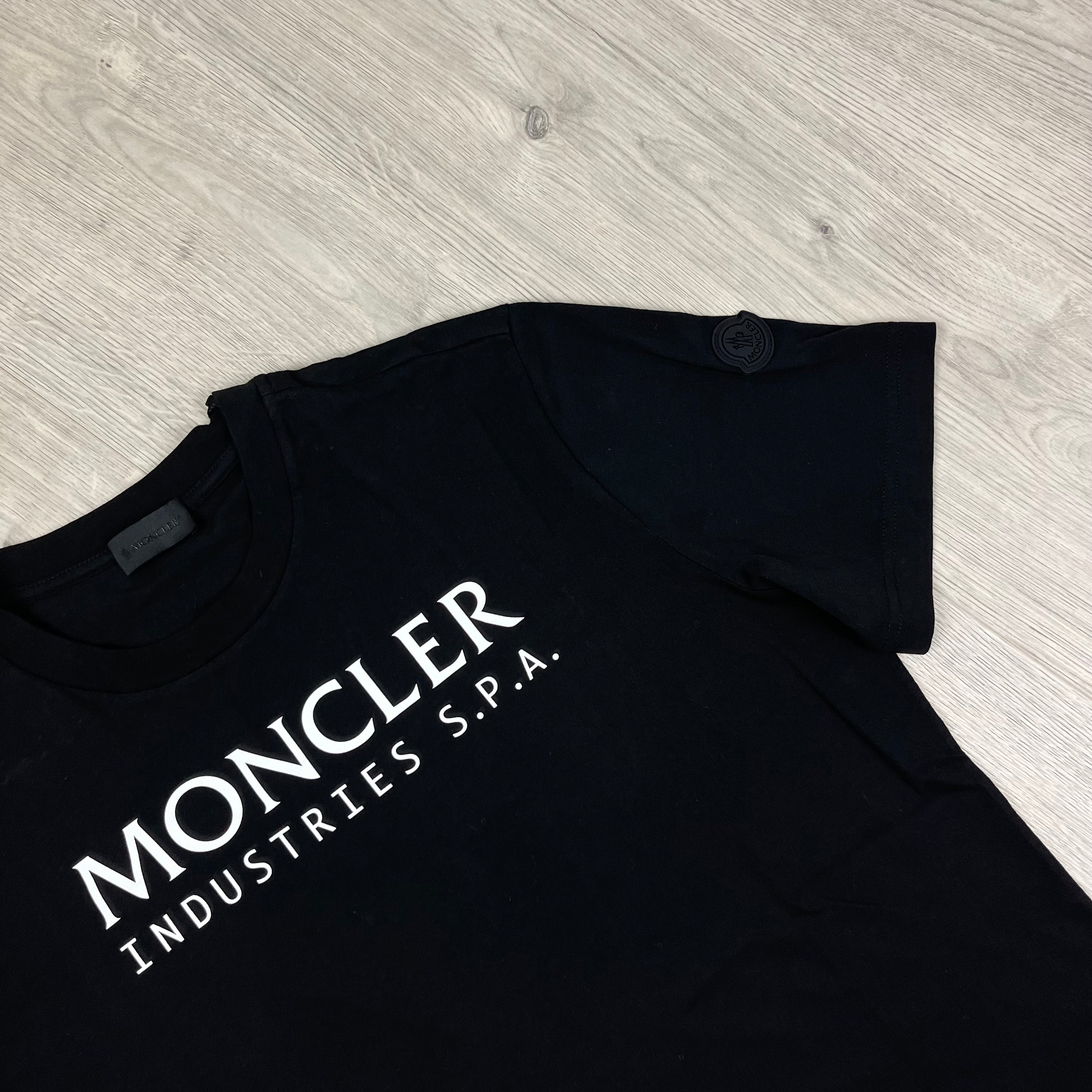 Moncler Industries T-Shirt in Black. On sale at Open Attire. 