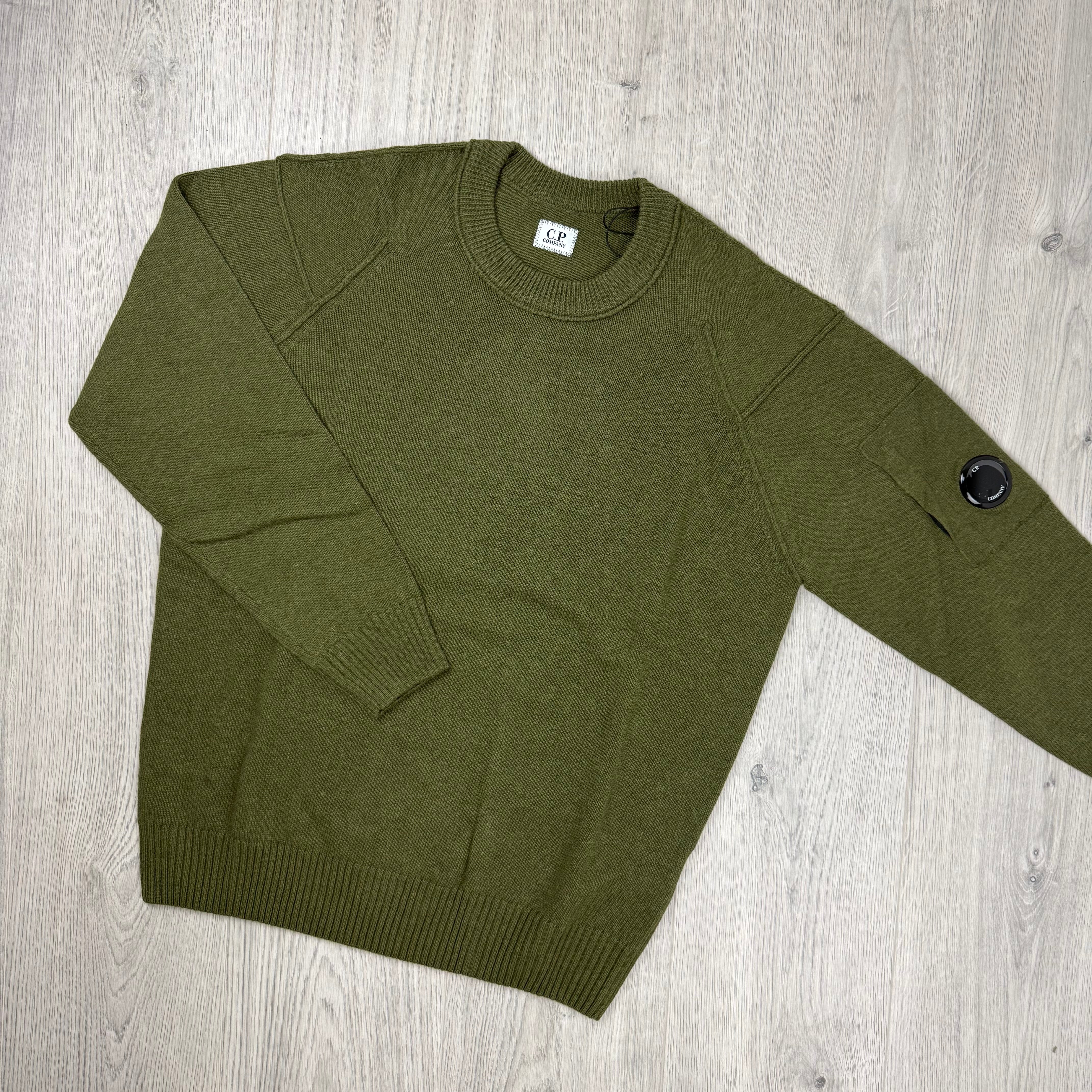 CP Company Lambswool Knit Sweatshirt - Capers