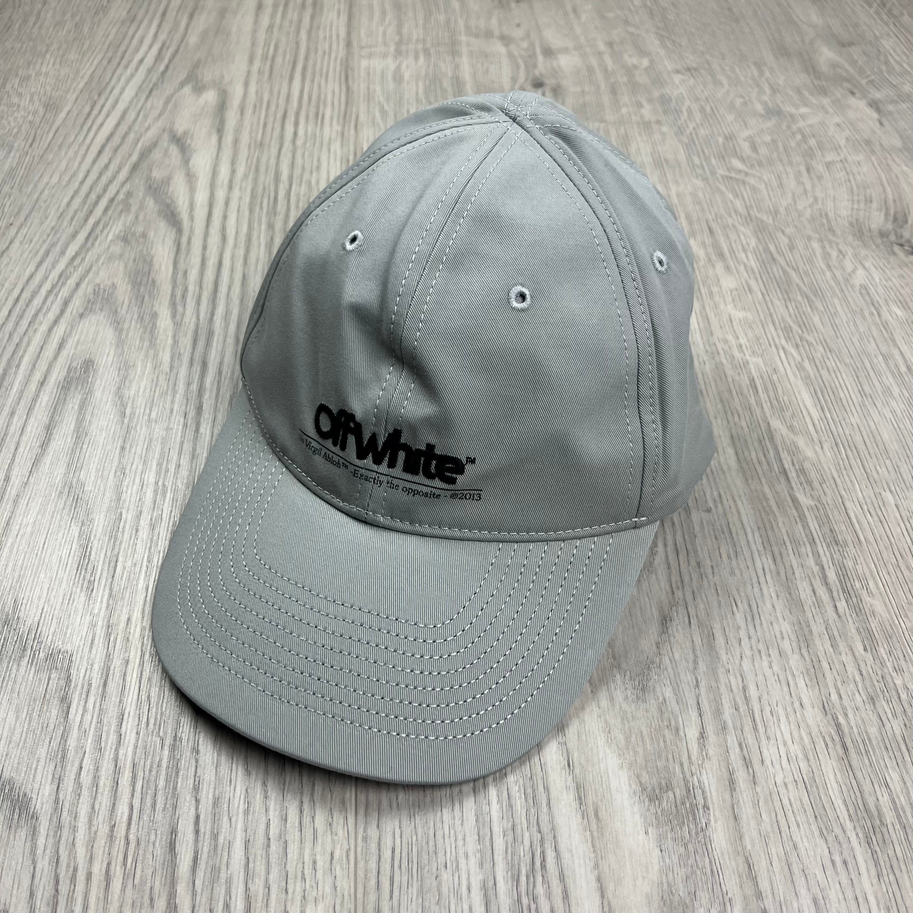 Off-White c/o Virgil Abloh Baseball Cap in Grey. On sale at Open Attire.