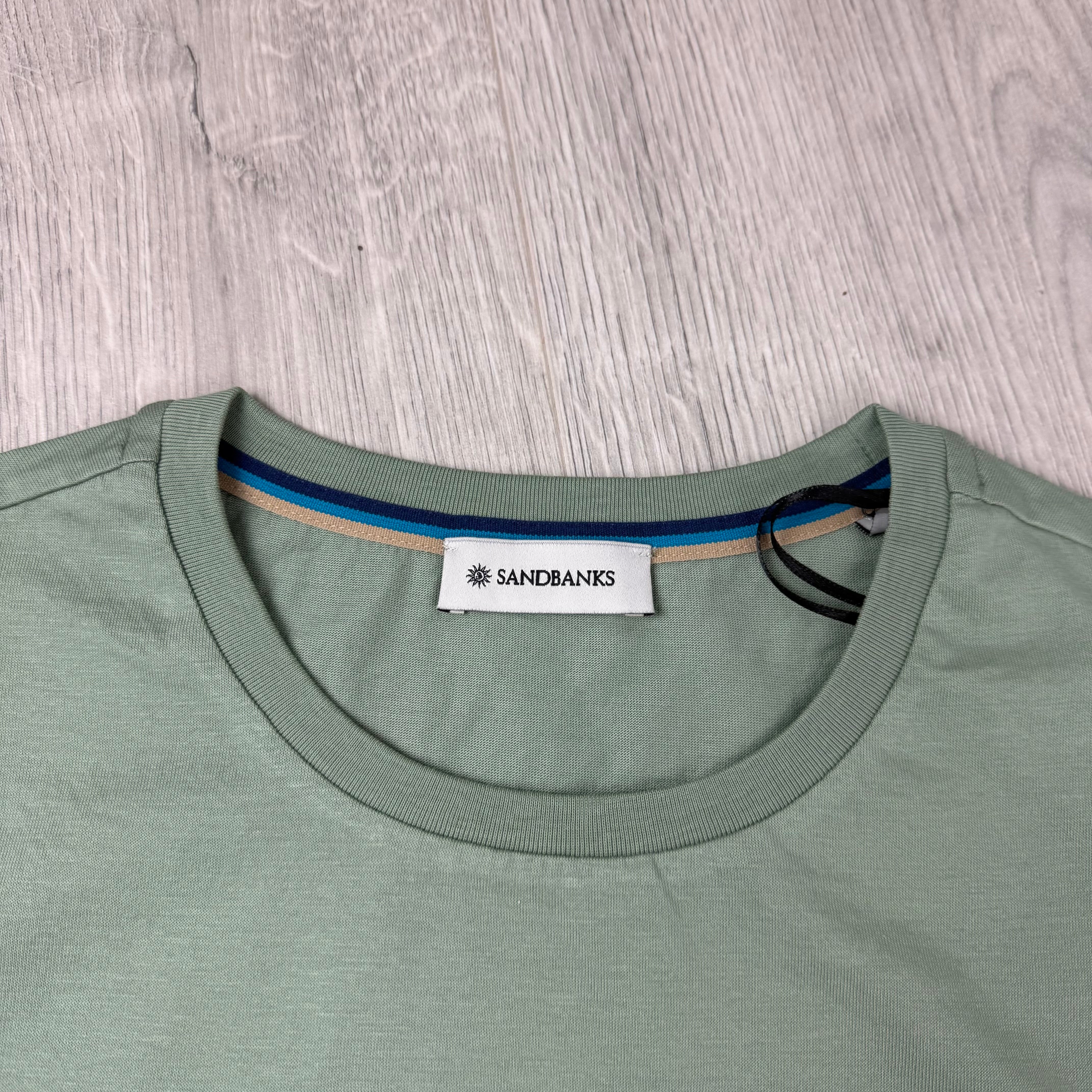 Sandbanks Badge Logo T-Shirt - Sage