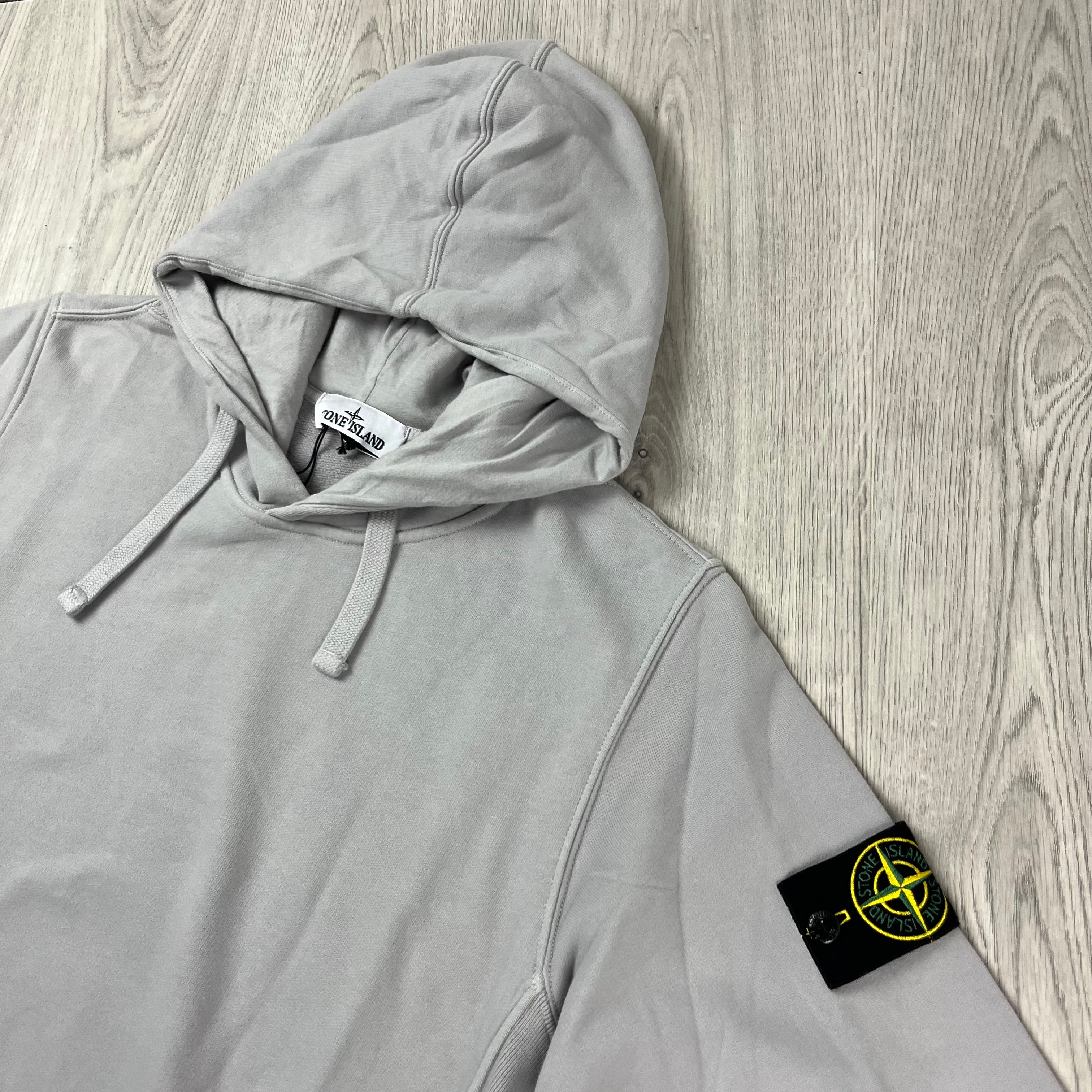 Stone Island hoodie in Grey. On sale at Open Attire.