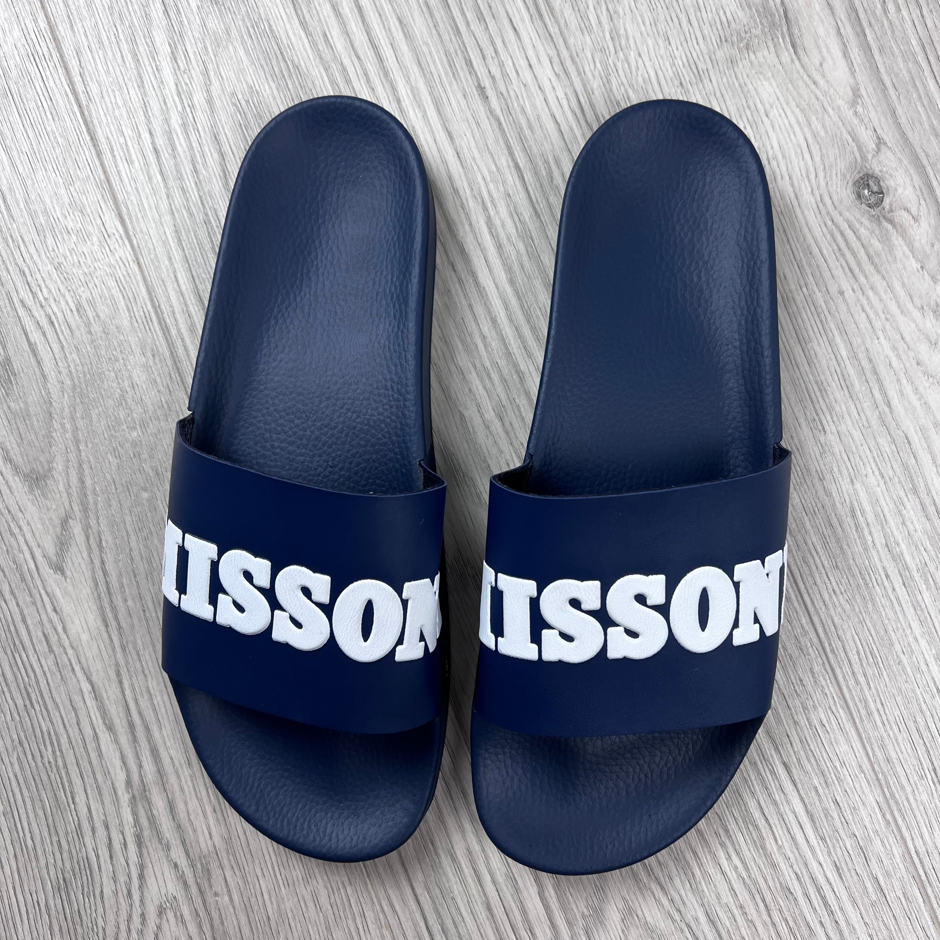 Missoni Rubber Slides - Navy