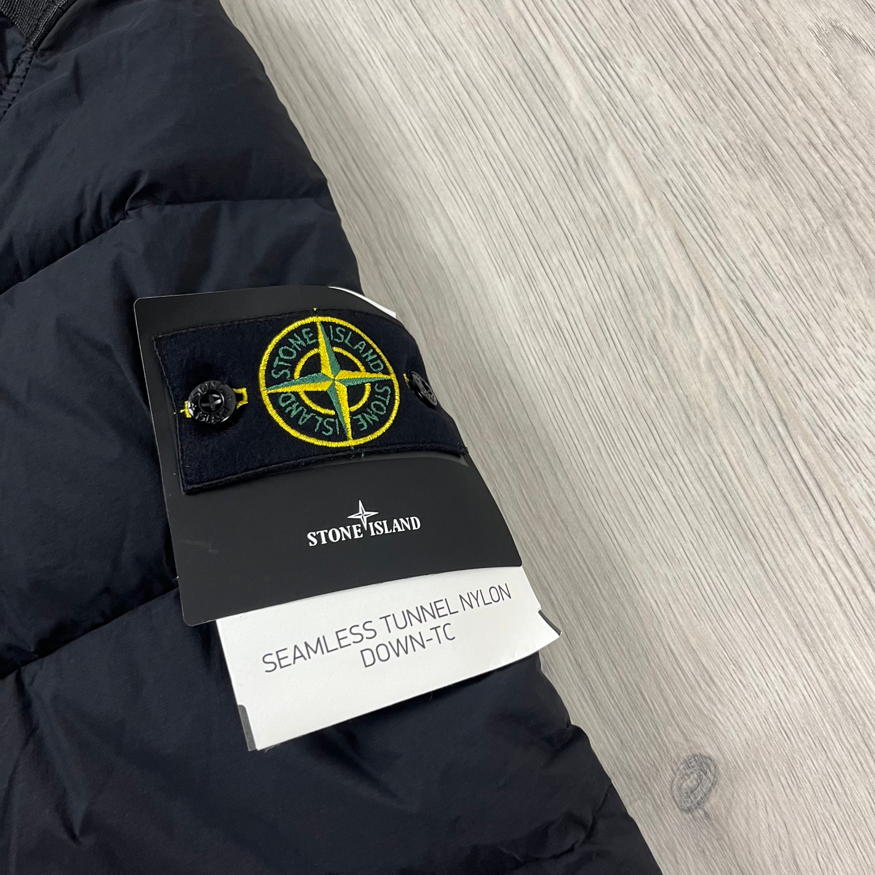 Stone Island Seamless Down-TC Blouson in Black. On sale at Open Attire.