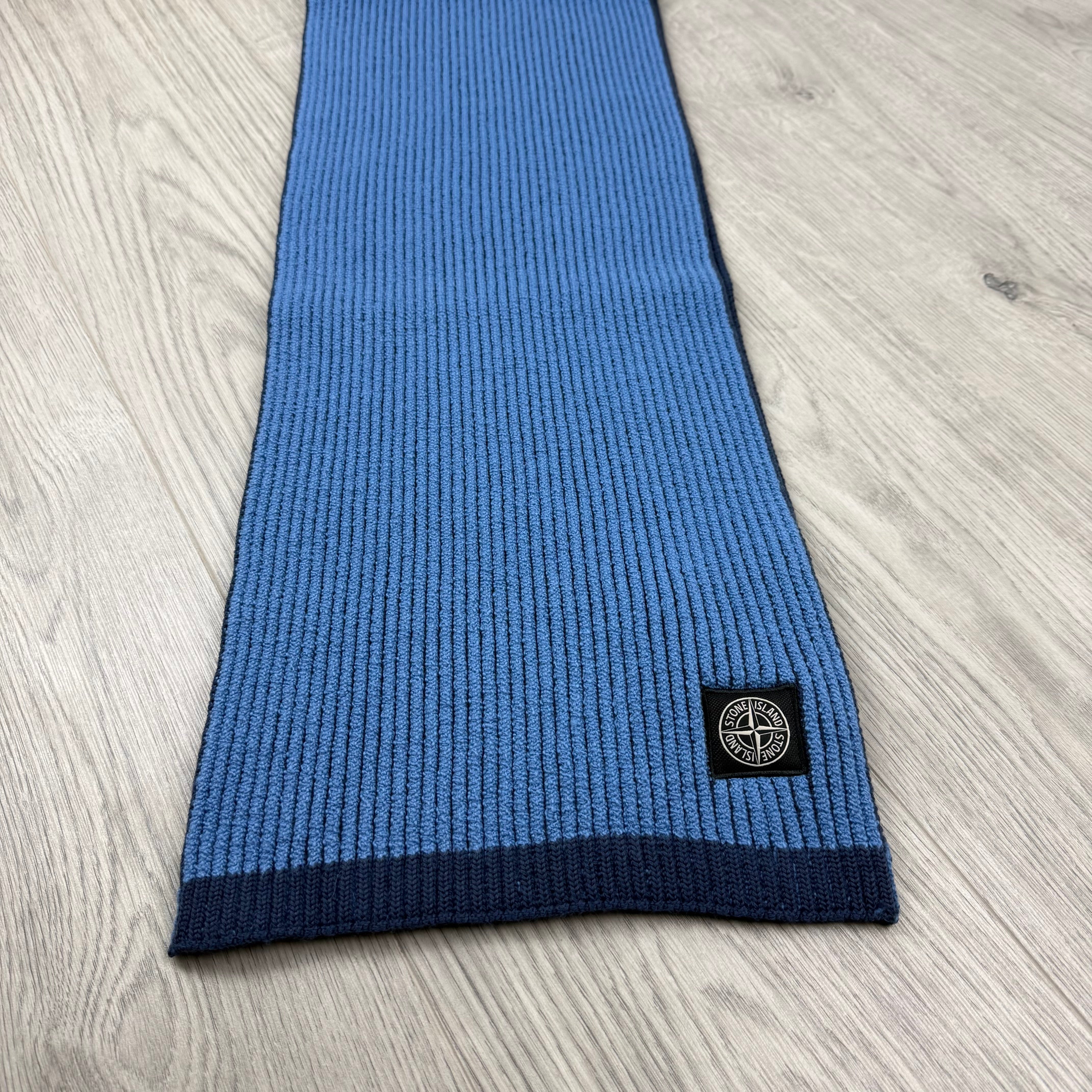 Stone Island Vanisé Rib Scarf - Steel Blue