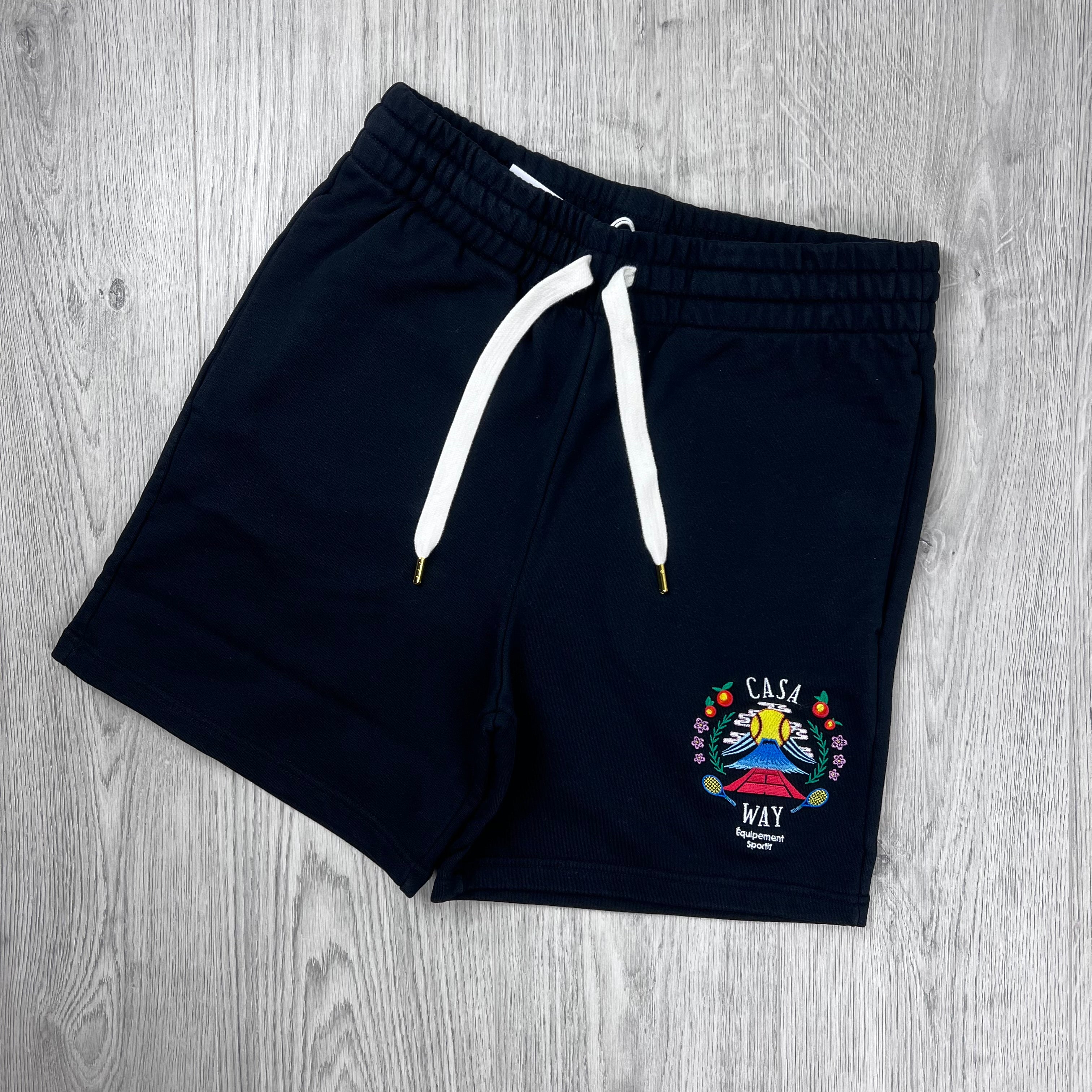 Casablanca 'Casa Way Mountains' Jersey Shorts - Black