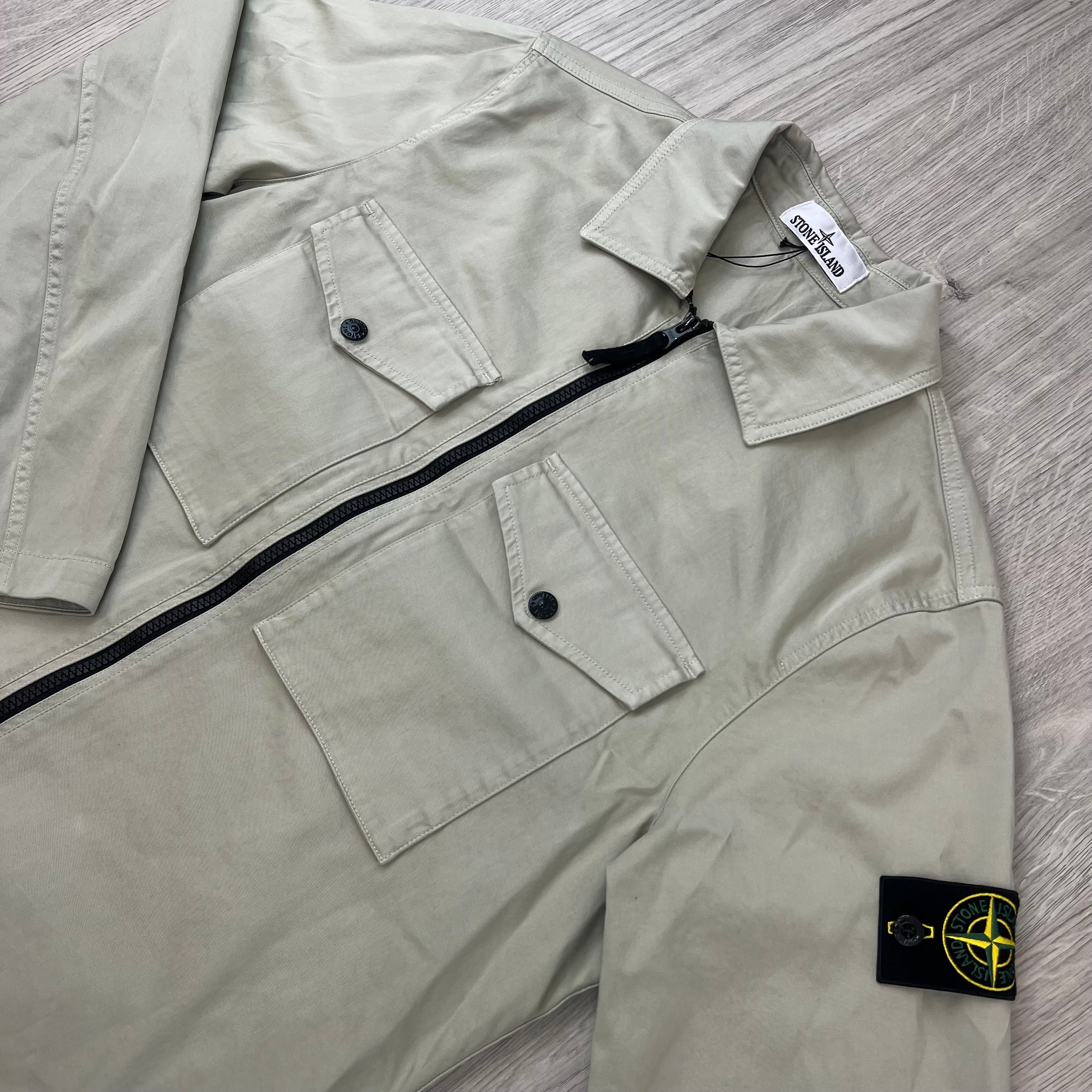 Stone Island Zip Overshirt - Sand