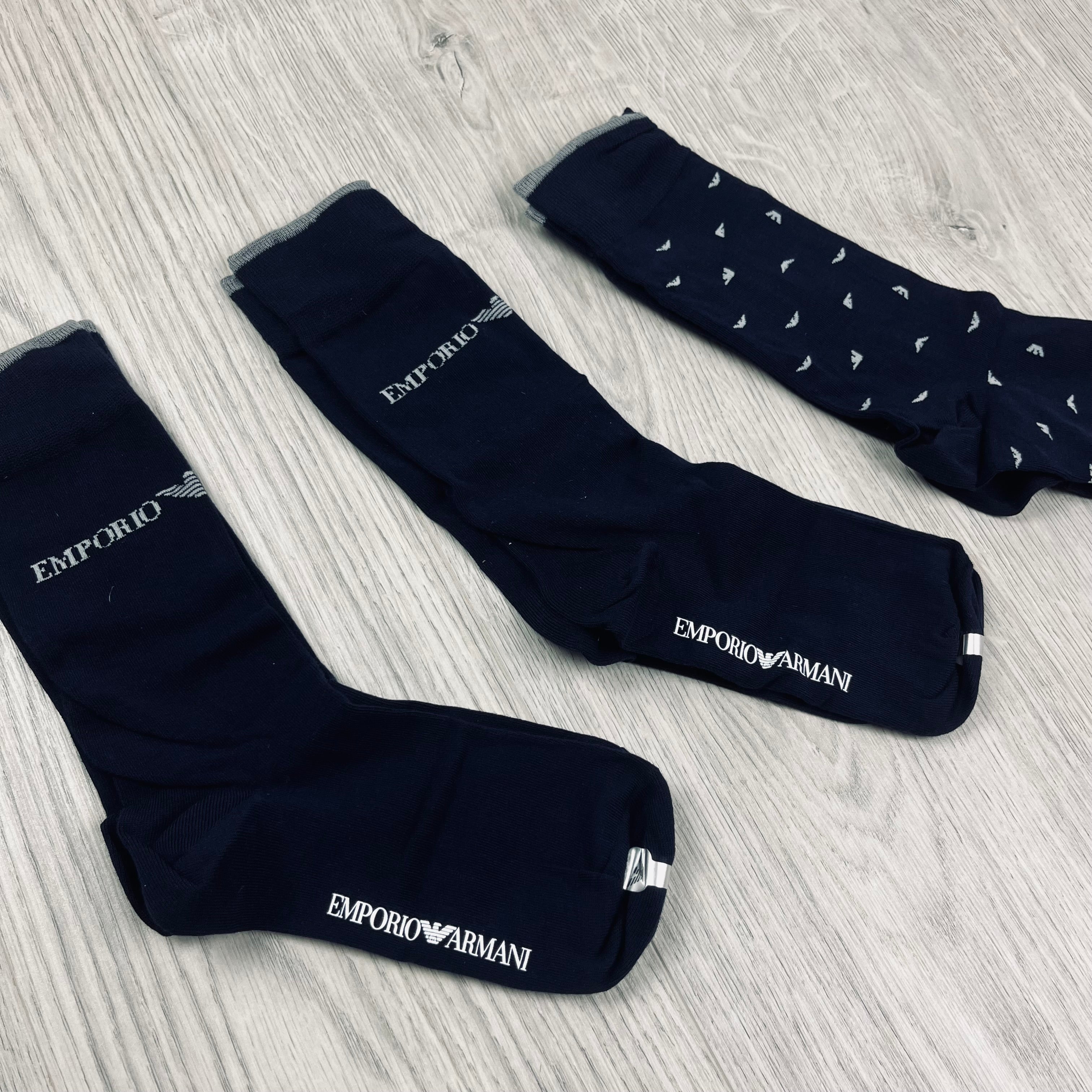 Emporio Armani Socks Gift Set - Navy