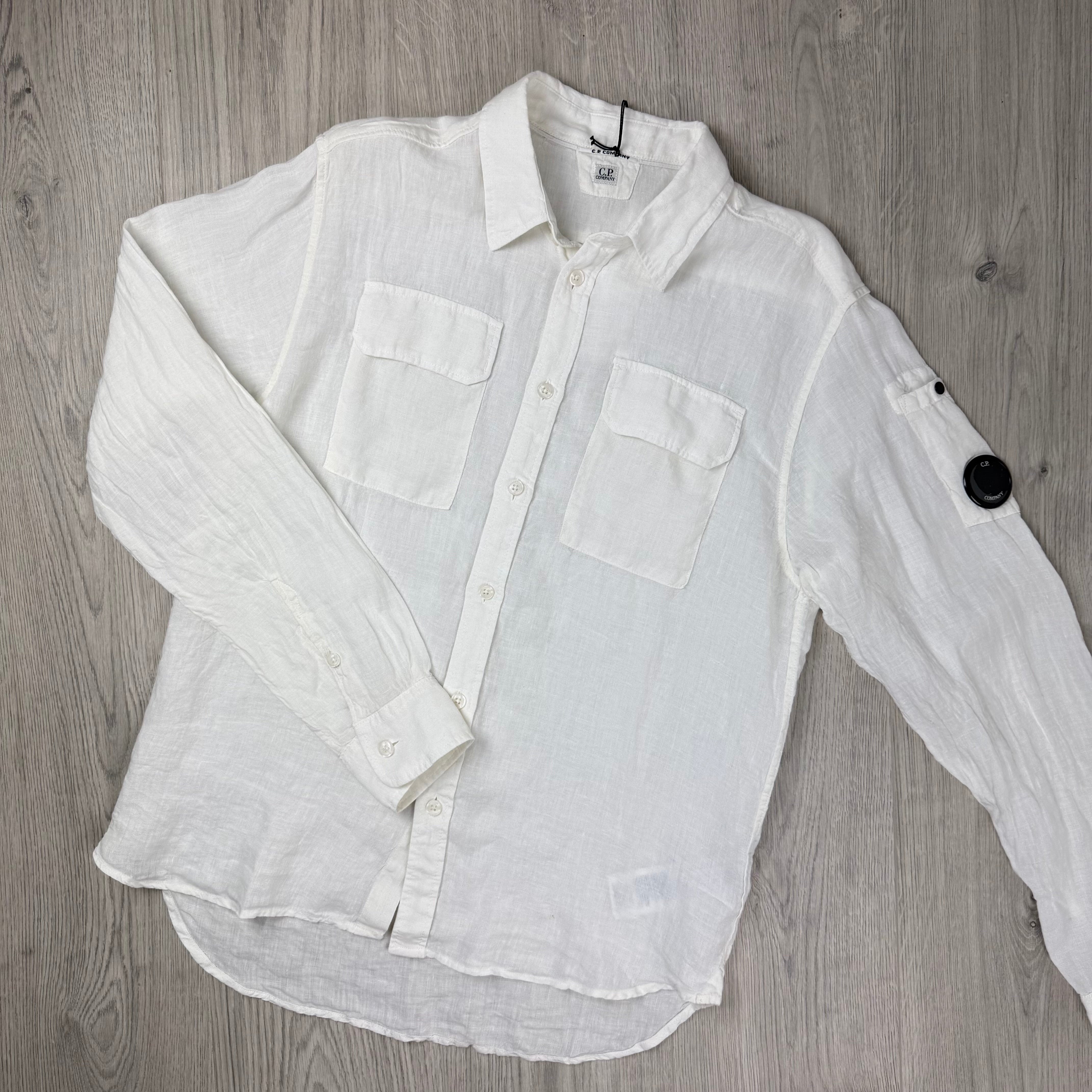 CP Company Linen Shirt - White