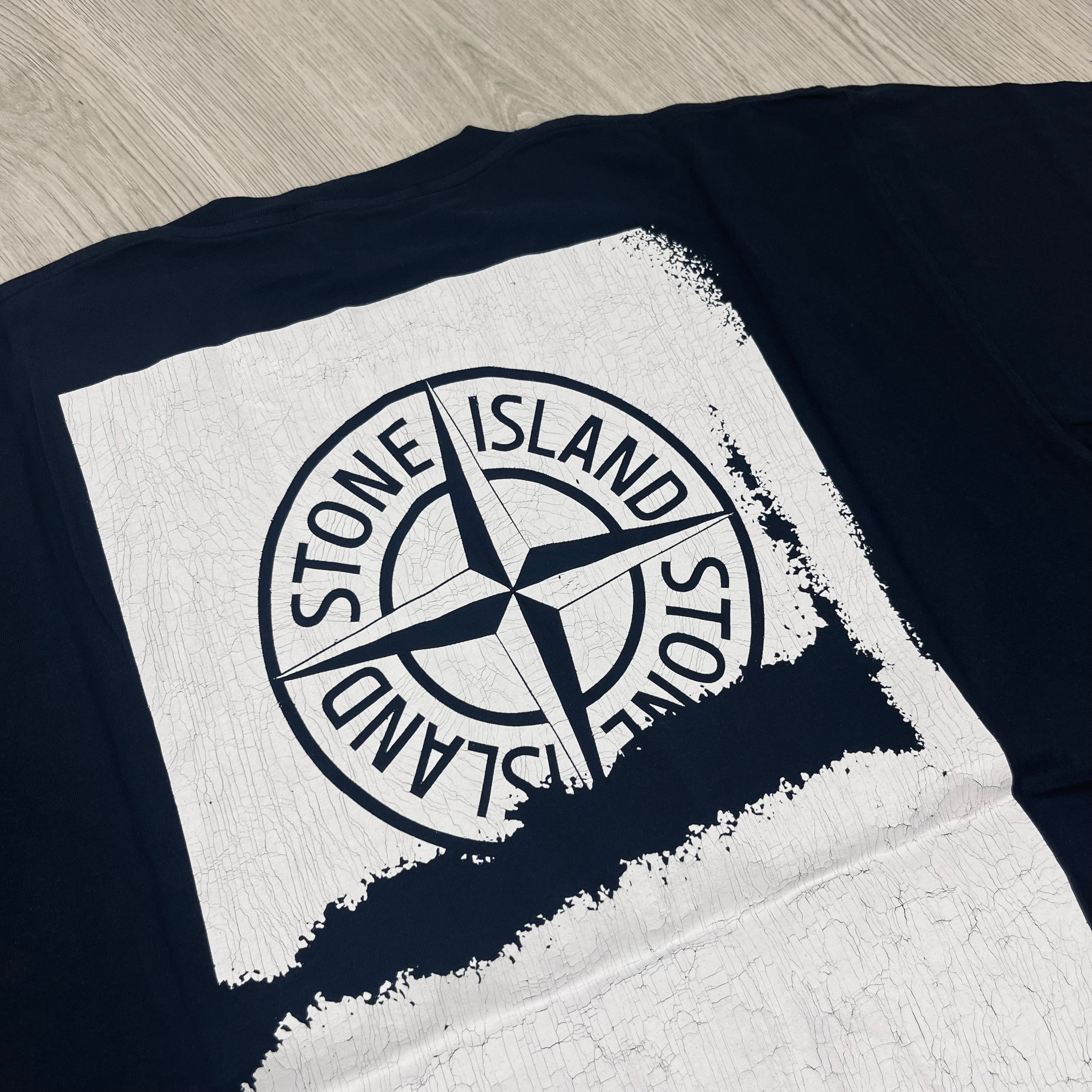 Stone Island Printed T-Shirt - Navy