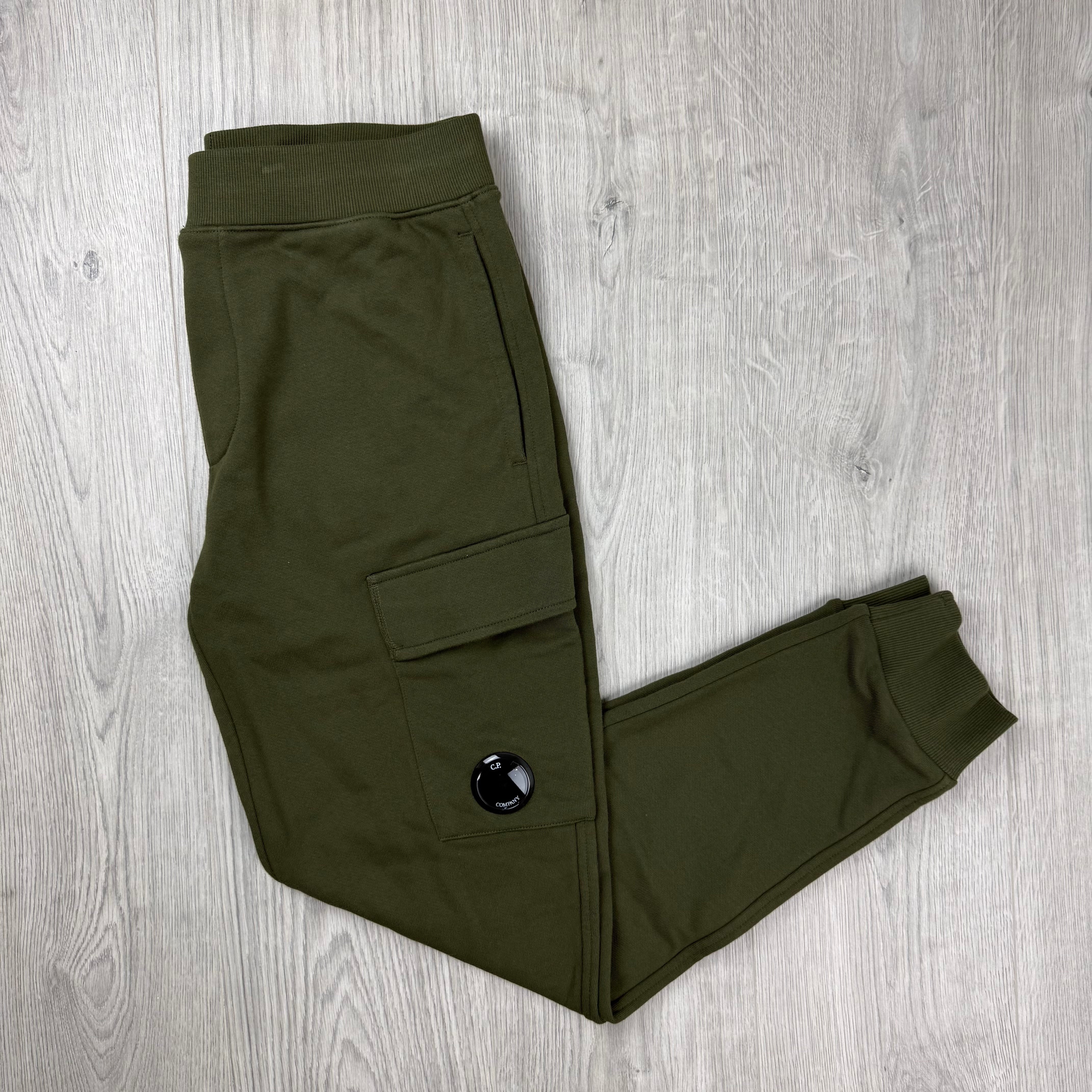 CP Company Raised Fleece Sweatpants - Ivy Green