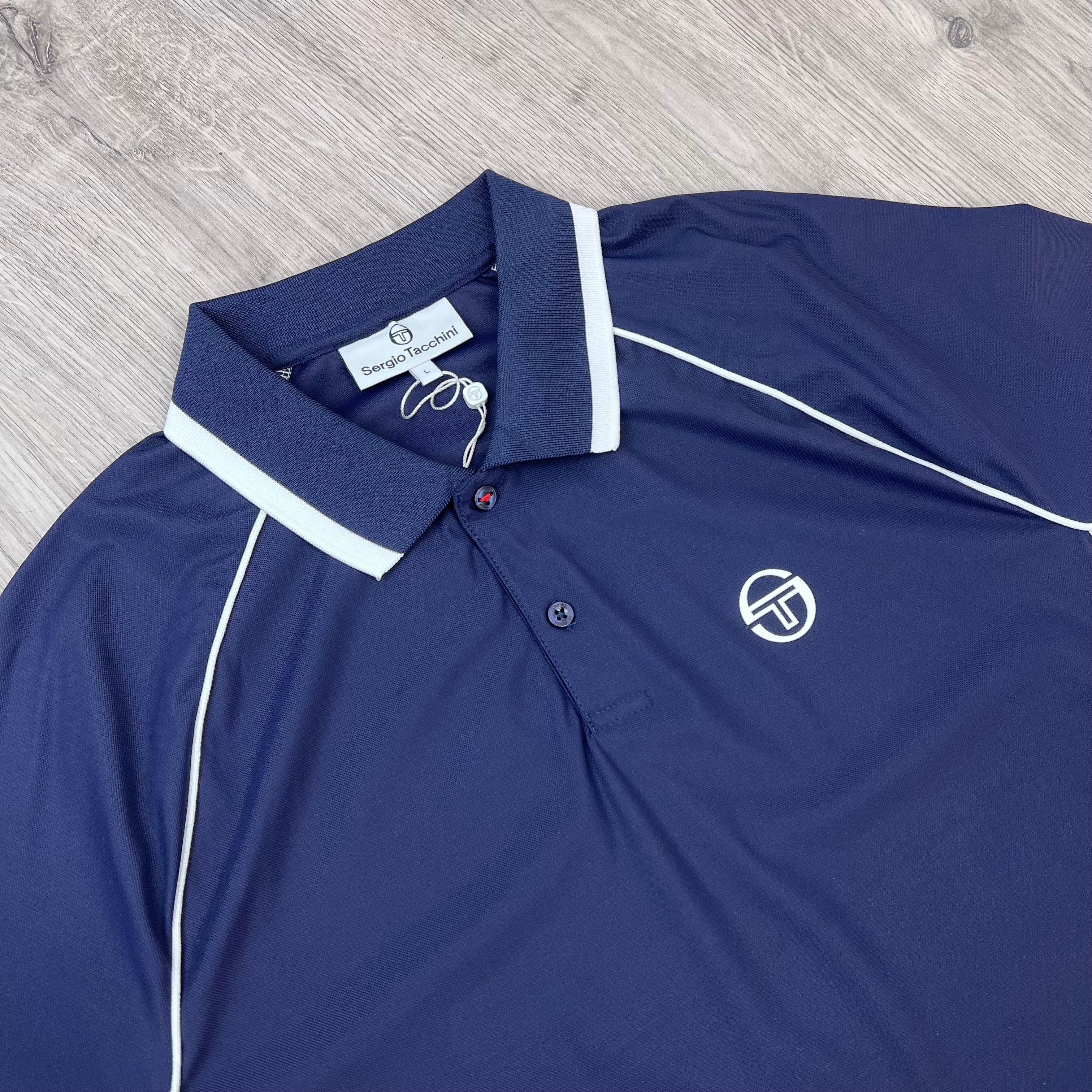 Sergio Tacchini 'Macchina' Polo Shirt - Maritime Blue