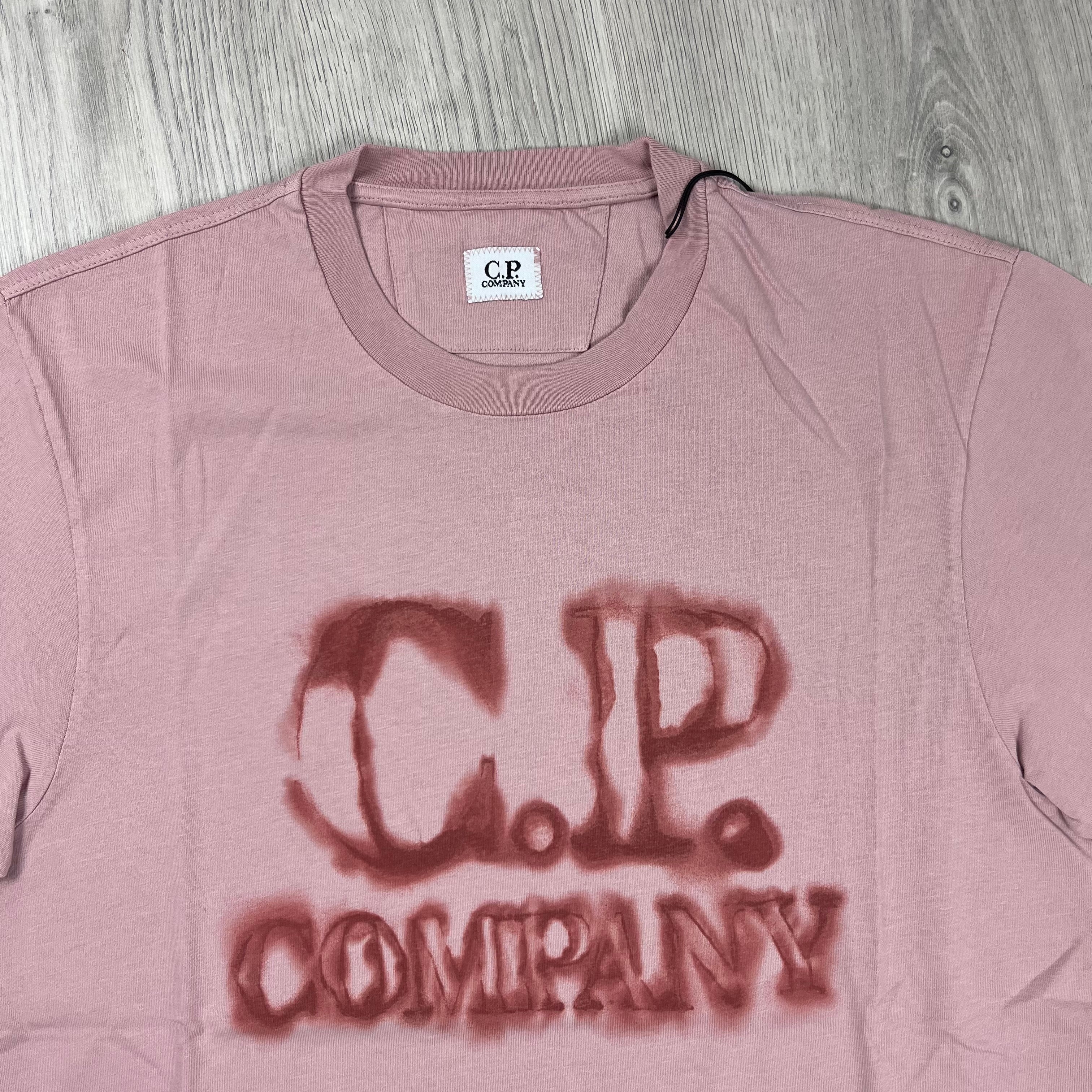 CP Company Printed T-Shirt - Mauve