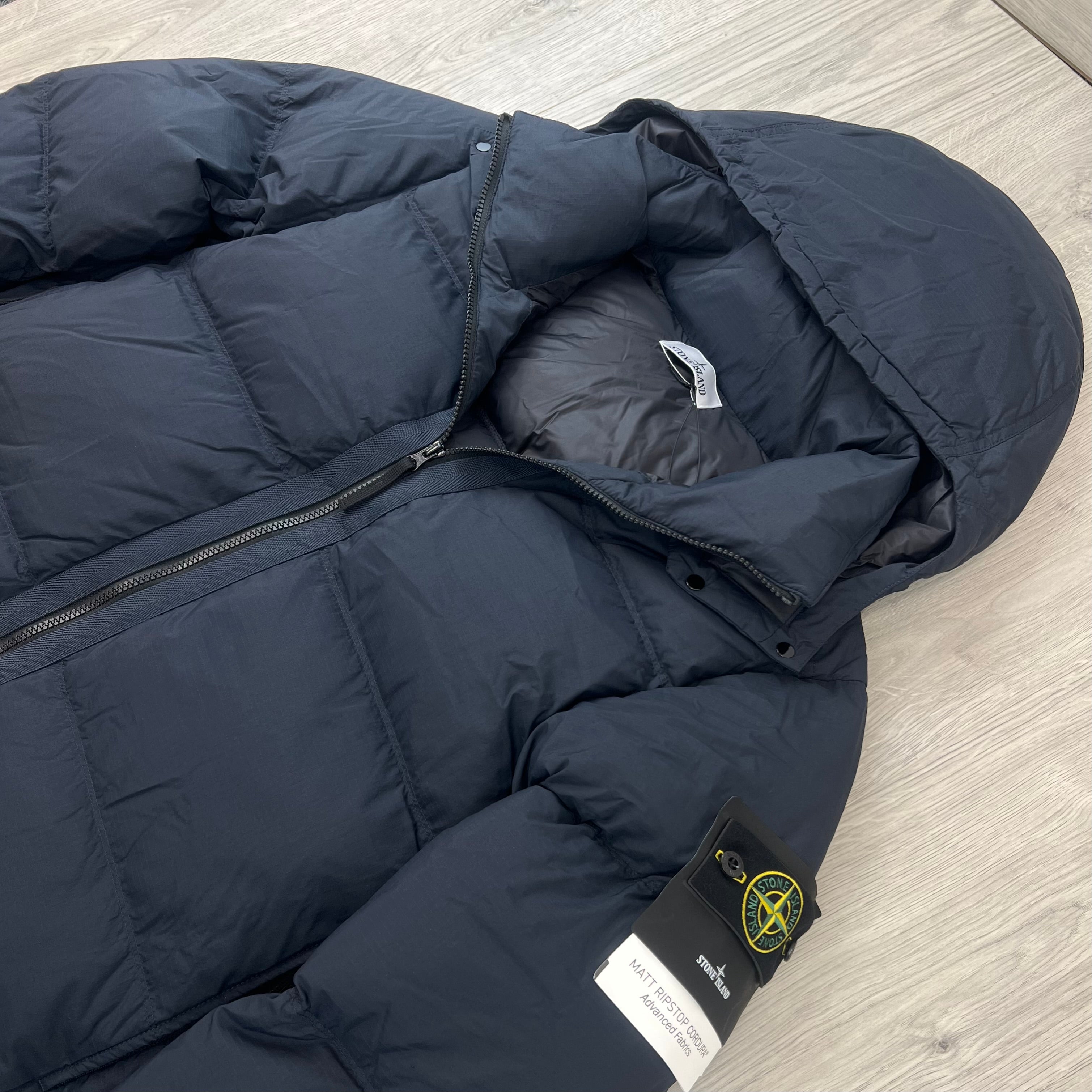 Stone Island Ripstop Down Jacket - Navy