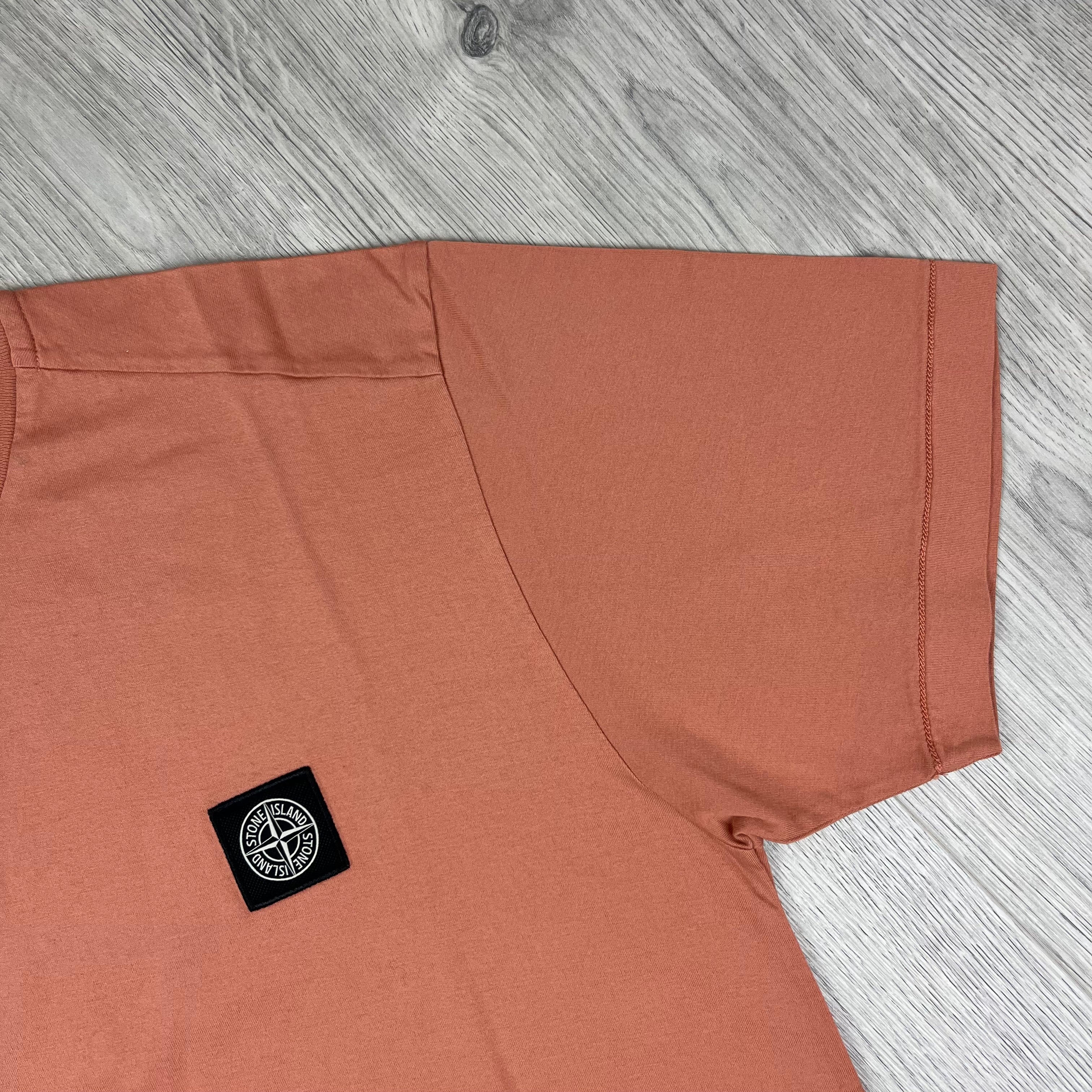 Stone Island Patch T-Shirt - Orange