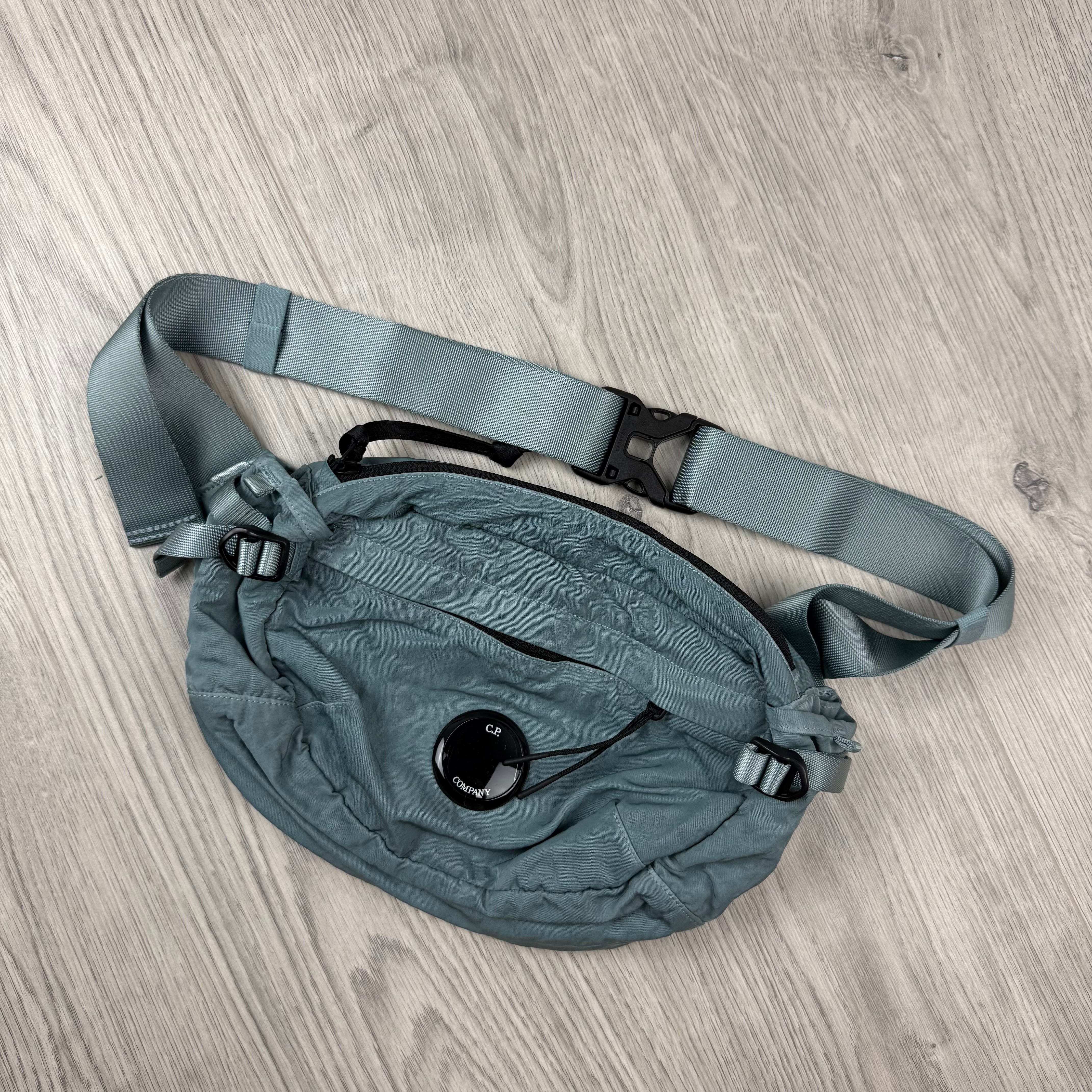 CP Company Zip Chrome Bag - Silver Blue