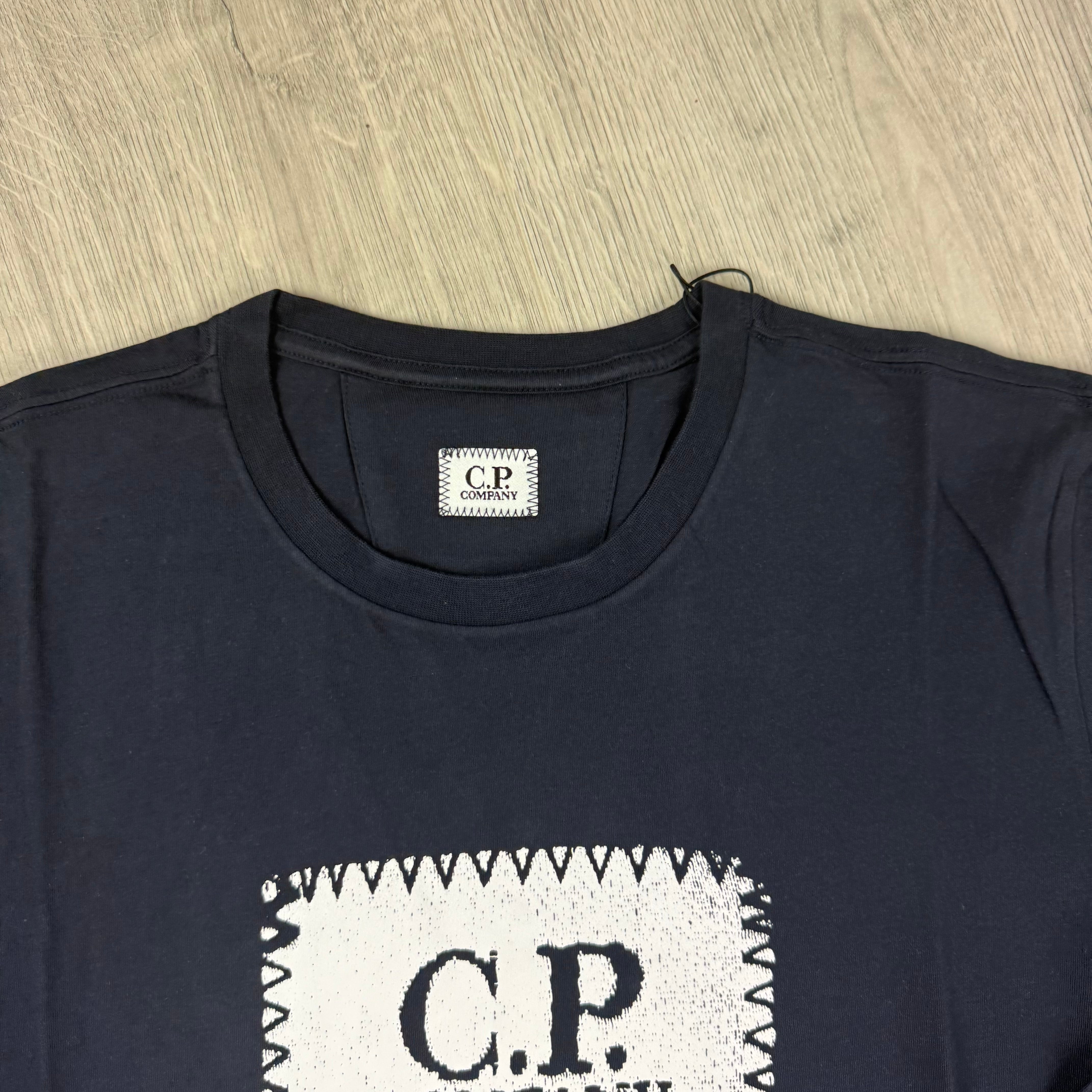 CP Company Stamp T-Shirt - Navy