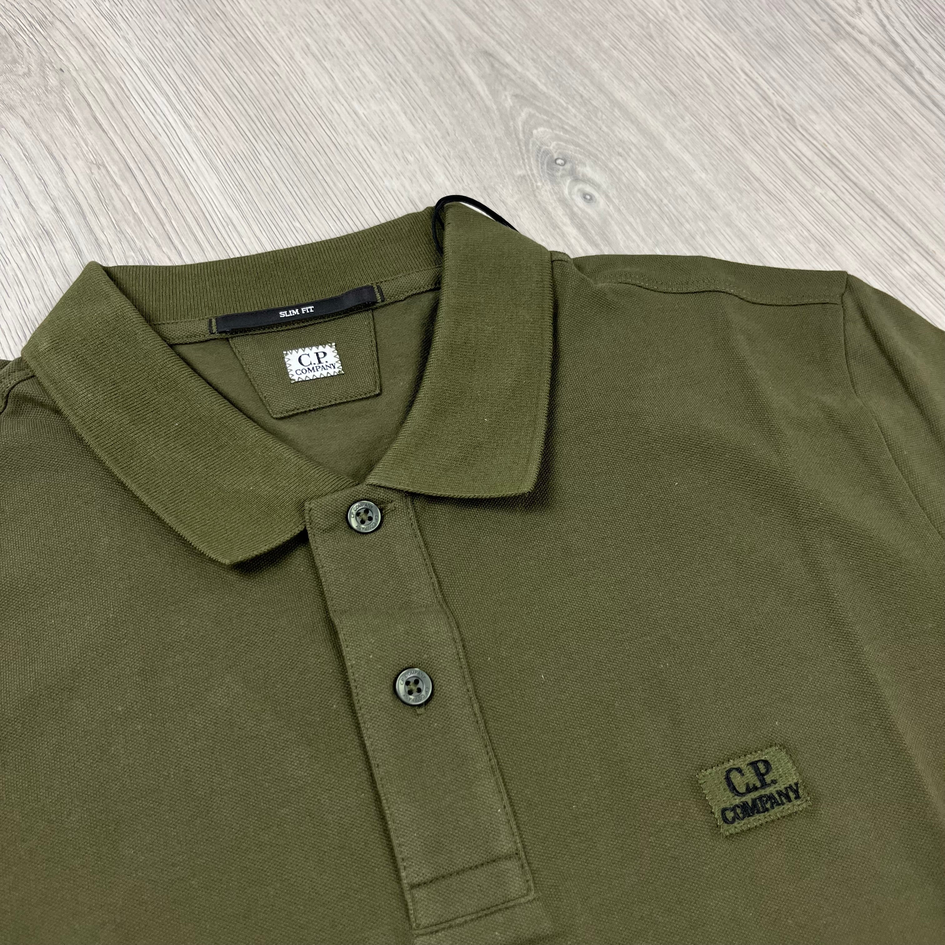 CP Company Piquet Polo Shirt - Ivy Green