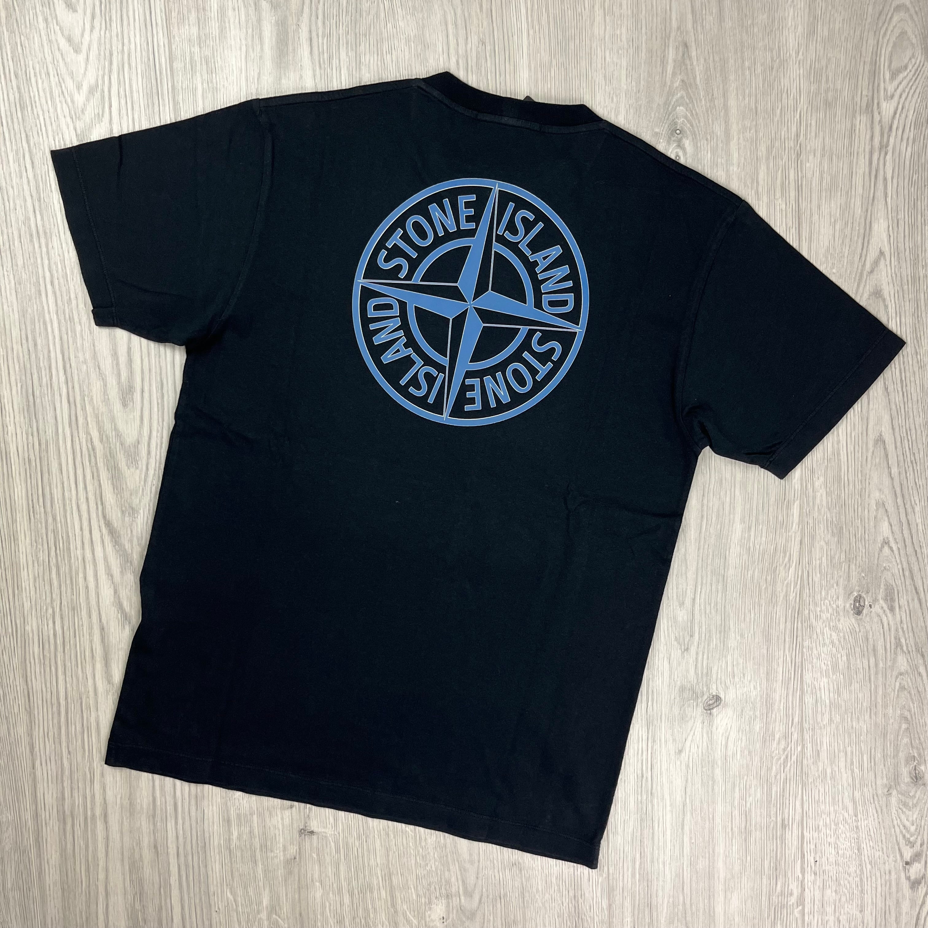 Stone Island 'Institutional Four' T-shirt in Black. On sale at Open Attire.