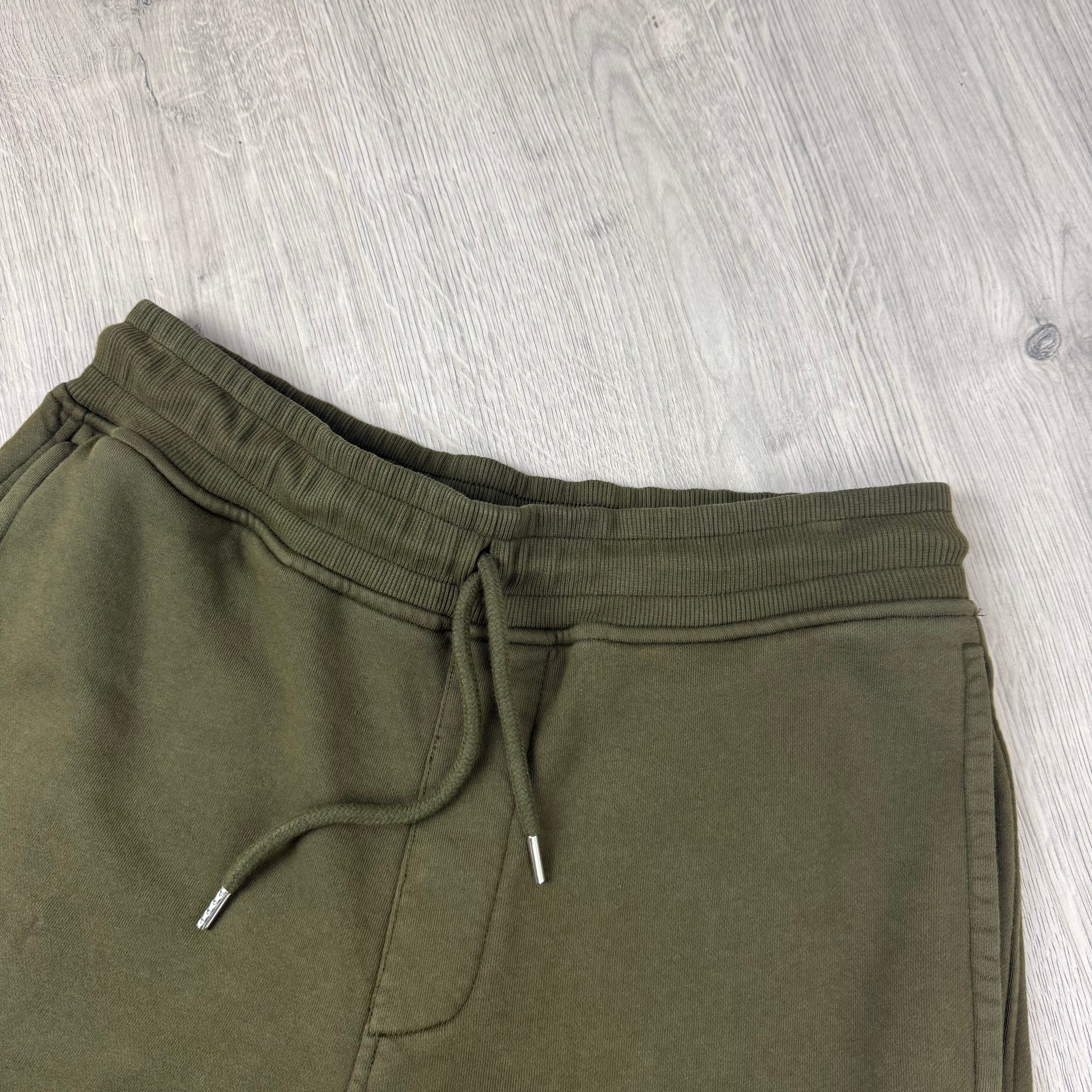 CP Company Raised Fleece Jersey Shorts - Ivy Green
