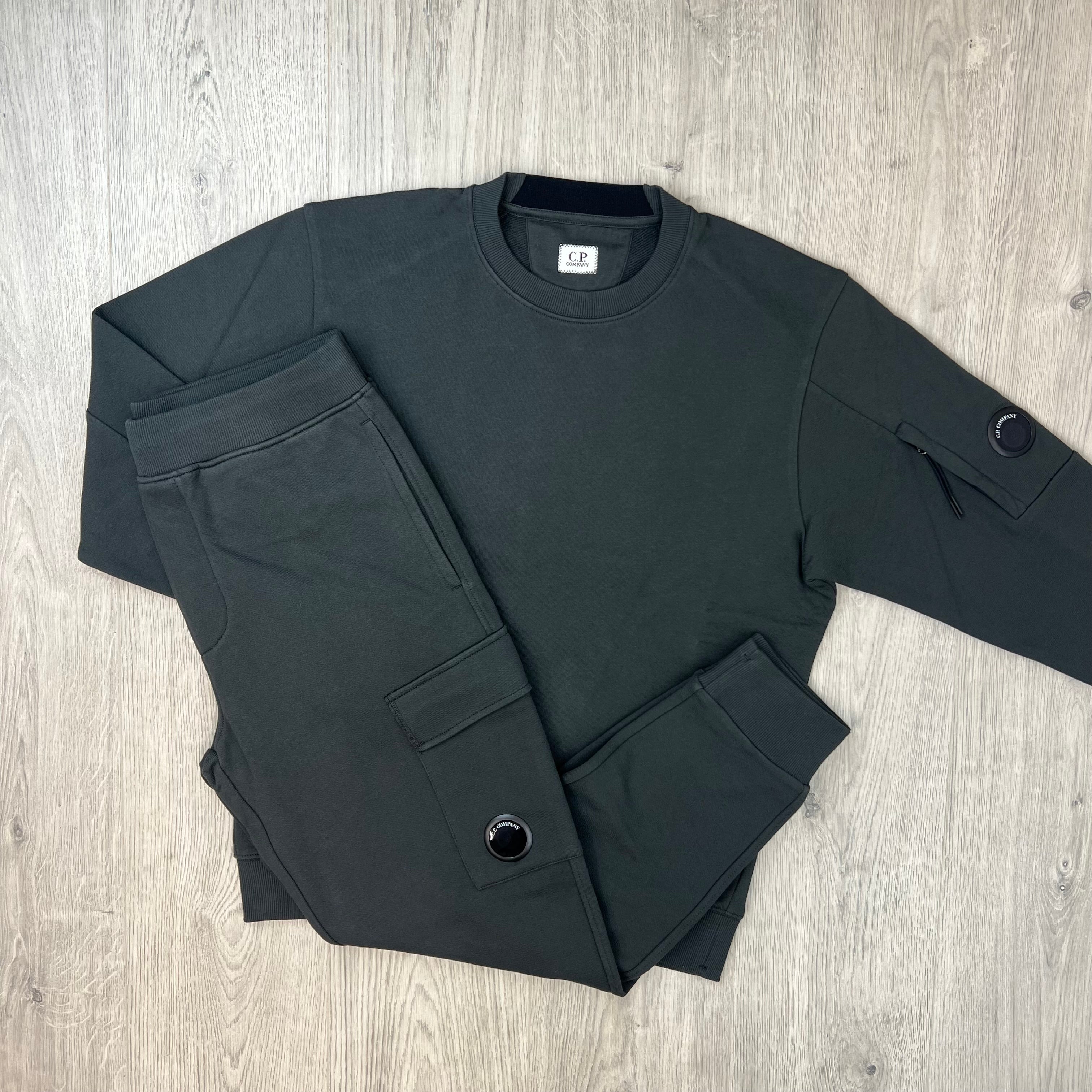 CP Company Raised Fleece Tracksuit - Raven