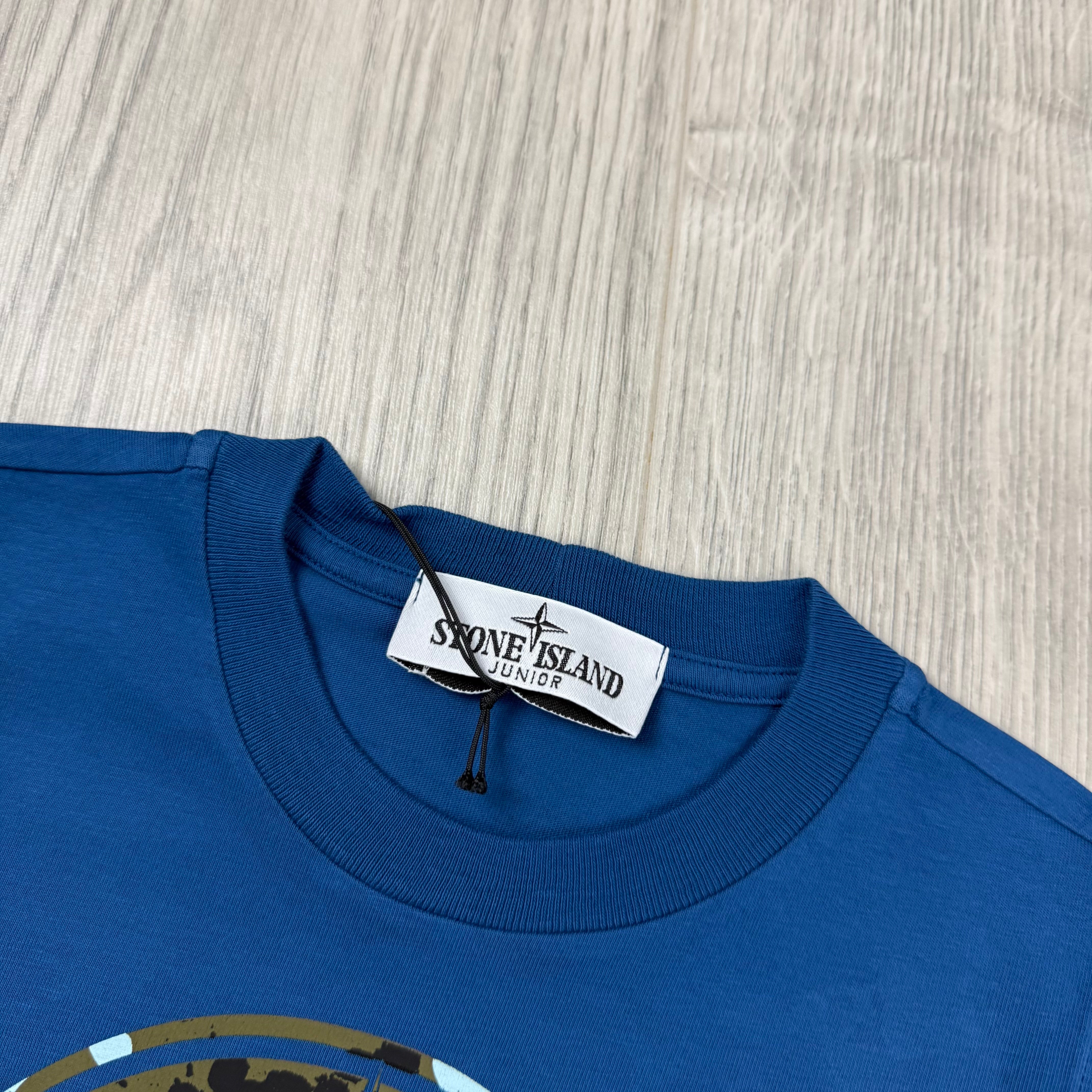 Stone Island Junior Printed T-Shirt - Blue