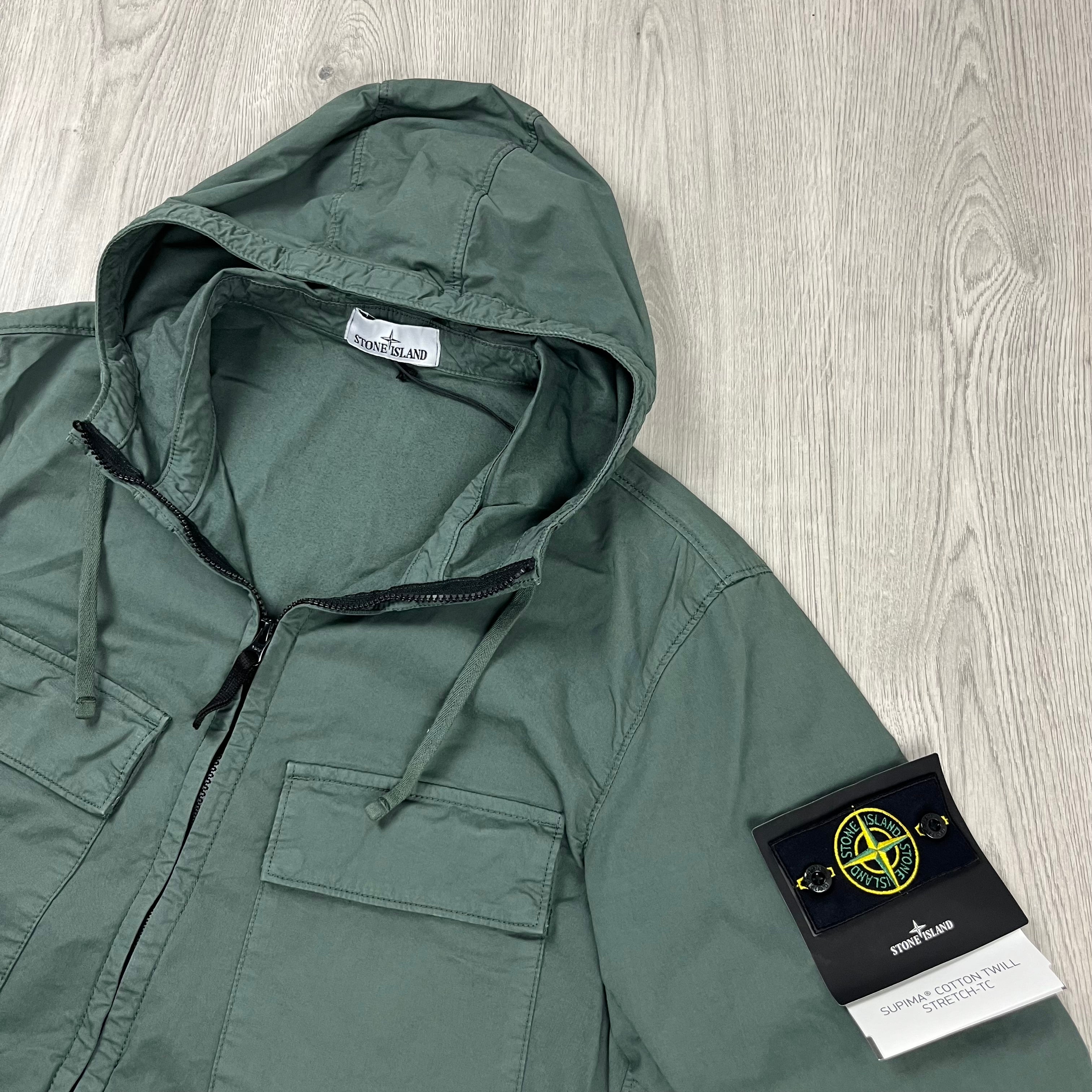 Stone Island Hooded Overshirt - Musk