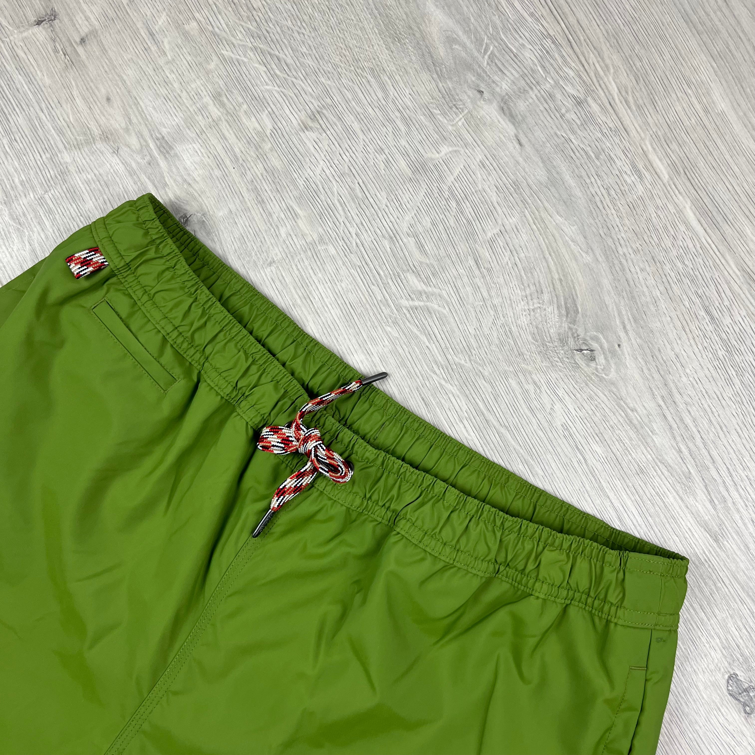 Burberry 'Greenford' Swim Shorts in Cedar Green. On sale at Open Attire.