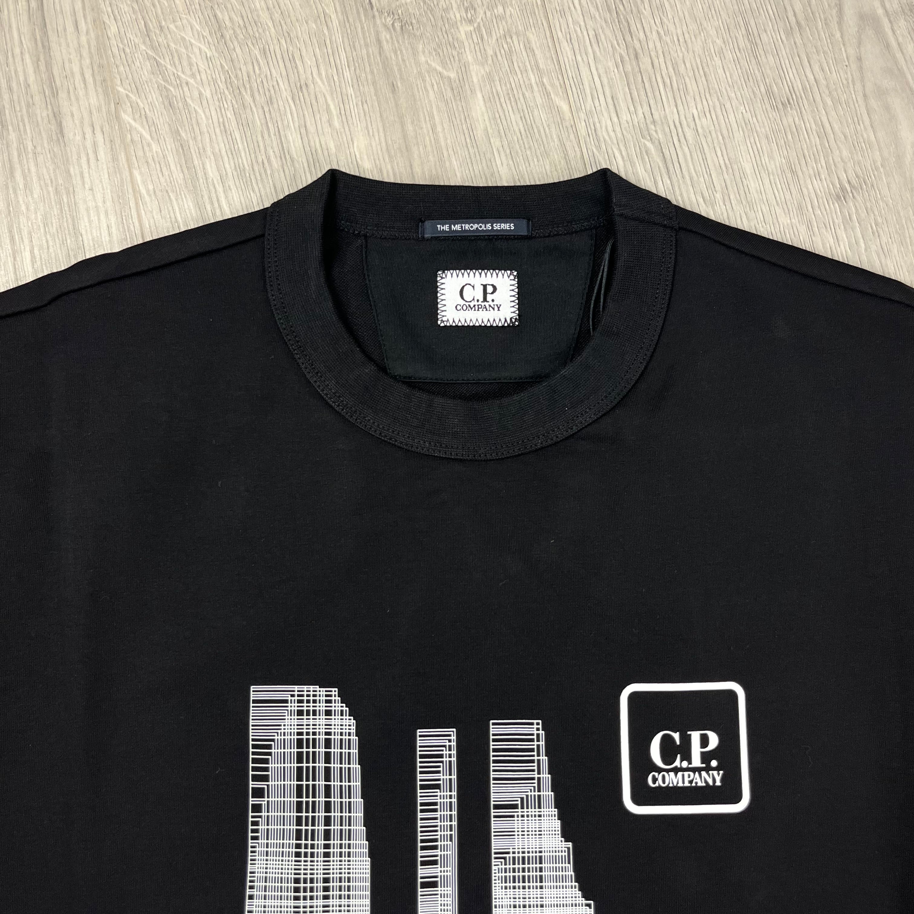 CP Company Metropolis Series Sweatshirt in Black. On sale at Open Attire.