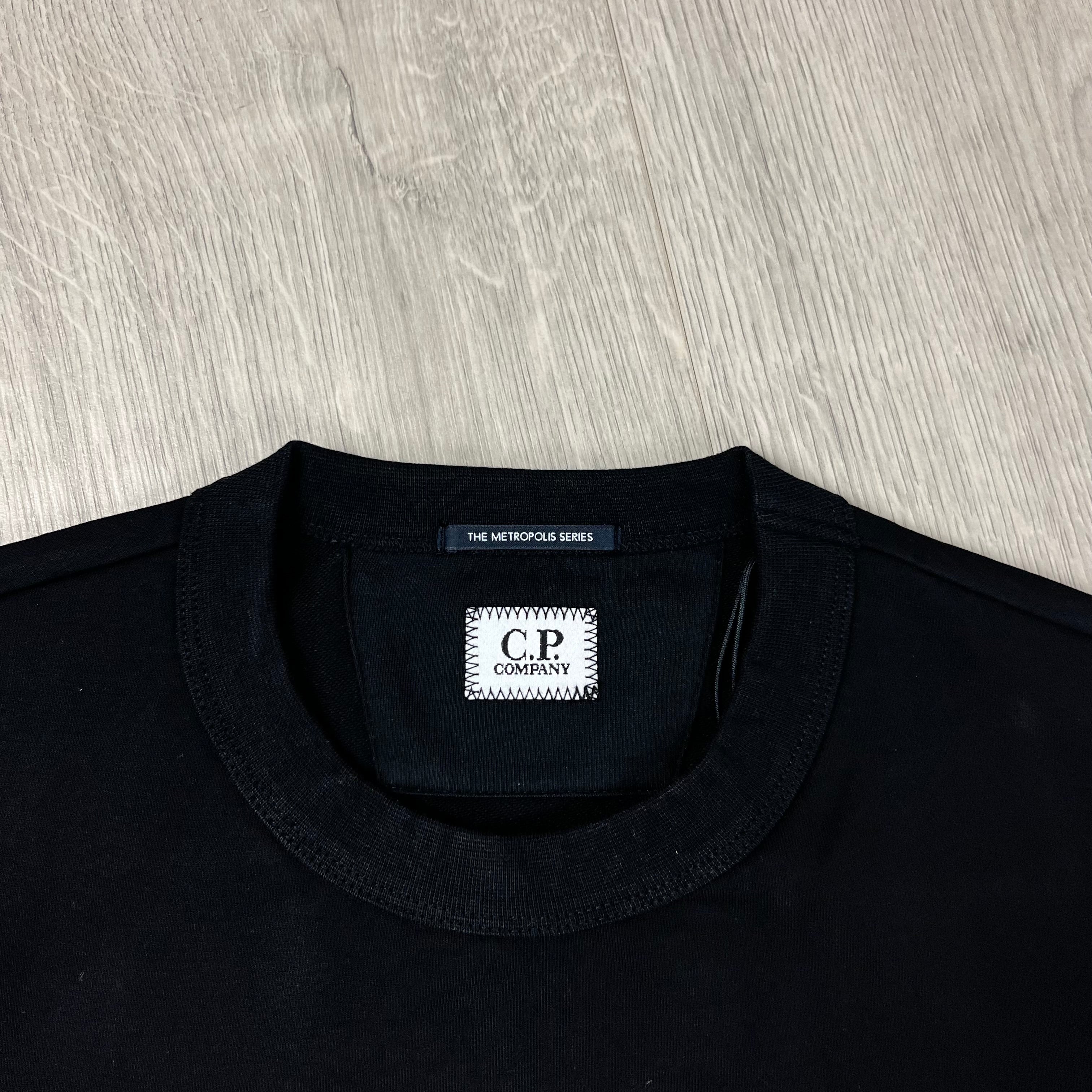 CP Company Metropolis Series Sweatshirt in Black. On sale at Open Attire.