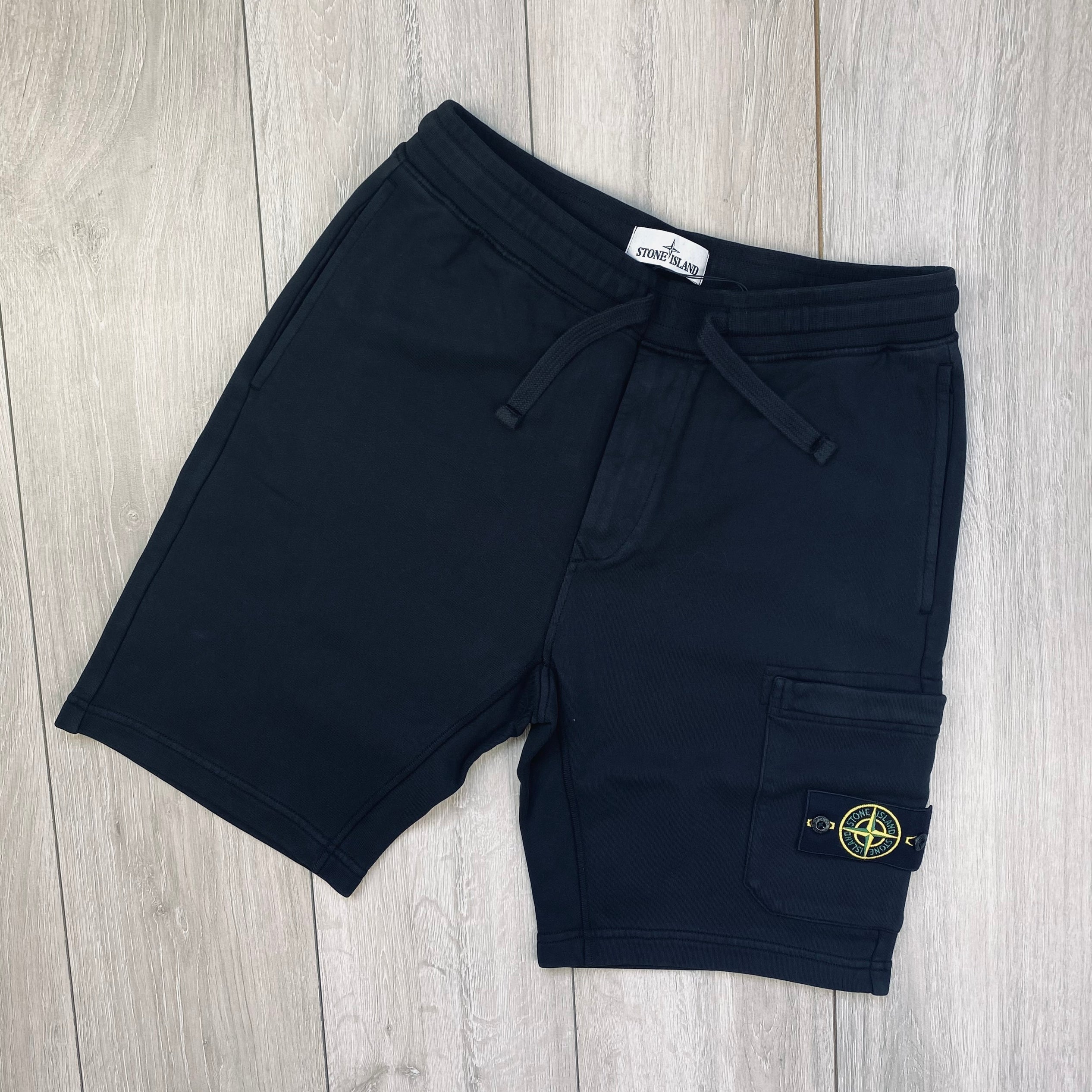 Stone Island Jersey Shorts - Black