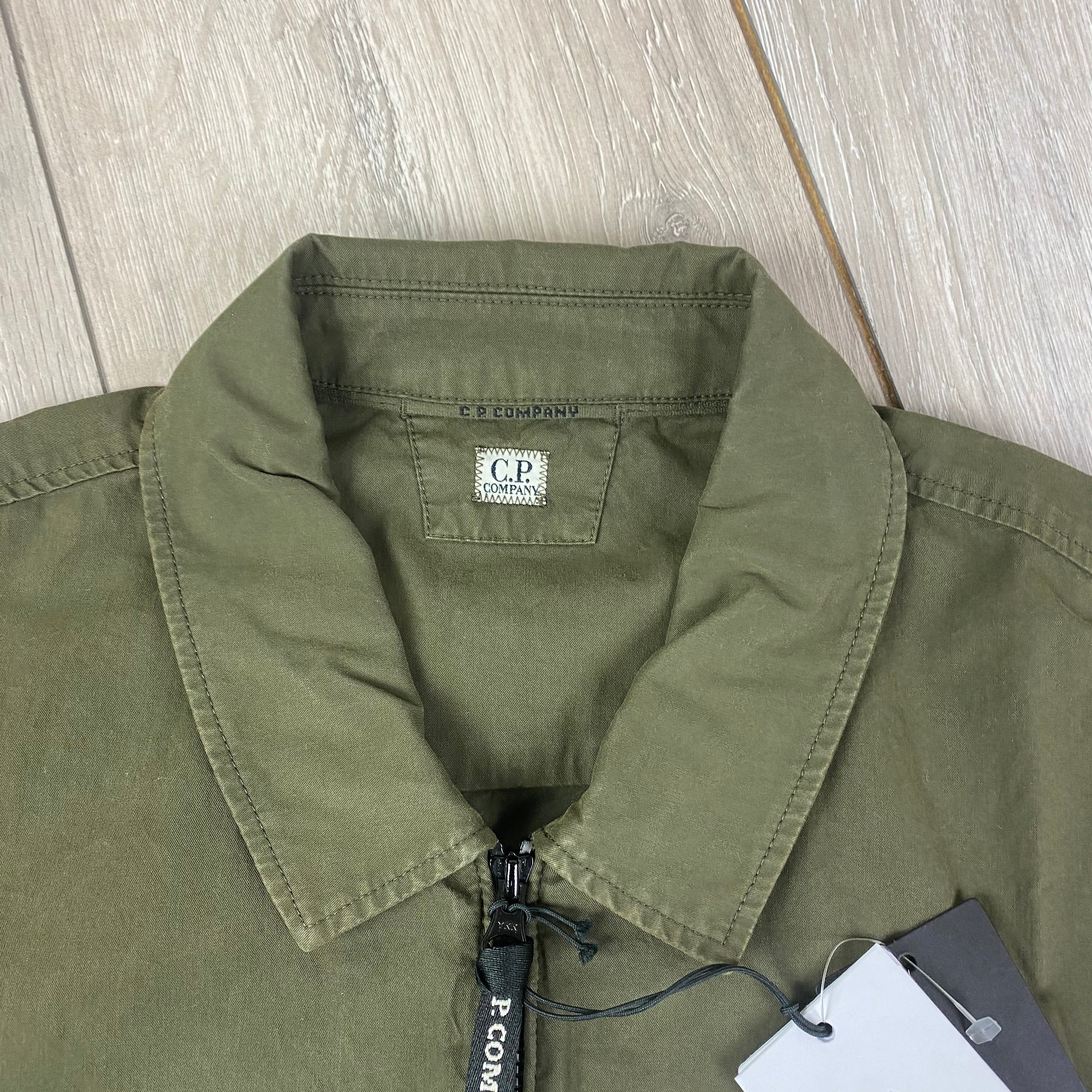 CP Company Zip Overshirt - Ivy Green