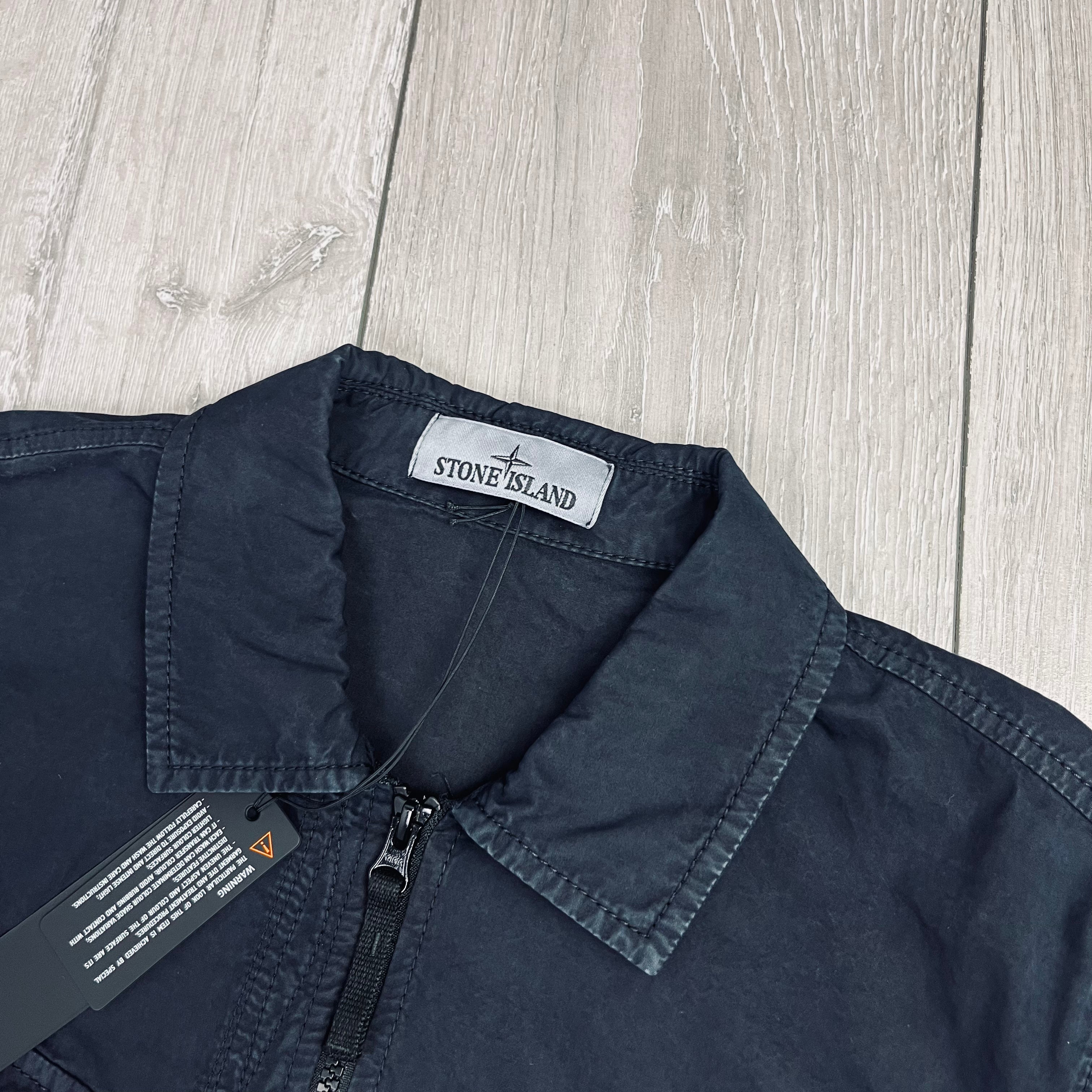 Stone Island Zip Overshirt - Navy