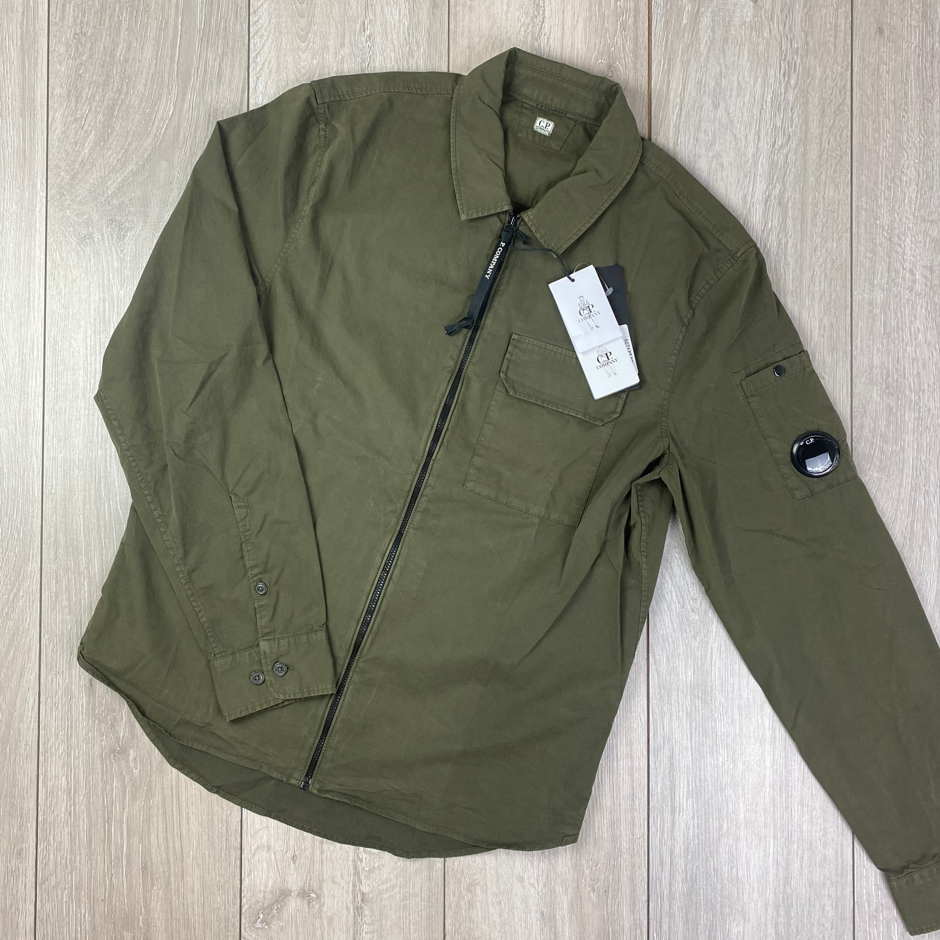 CP Company Zip Overshirt - Ivy Green