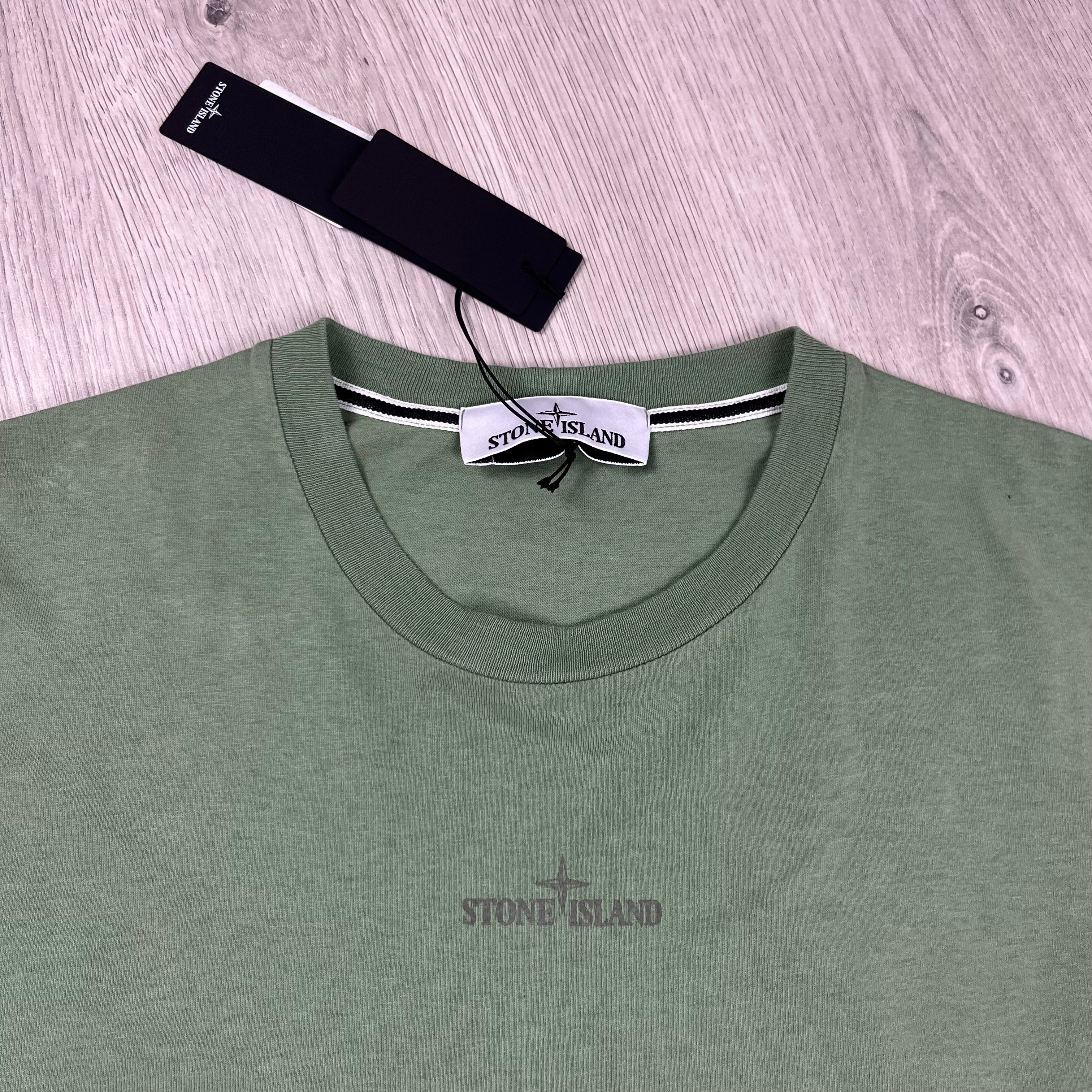 Stone Island Printed T-Shirt - Sage Green