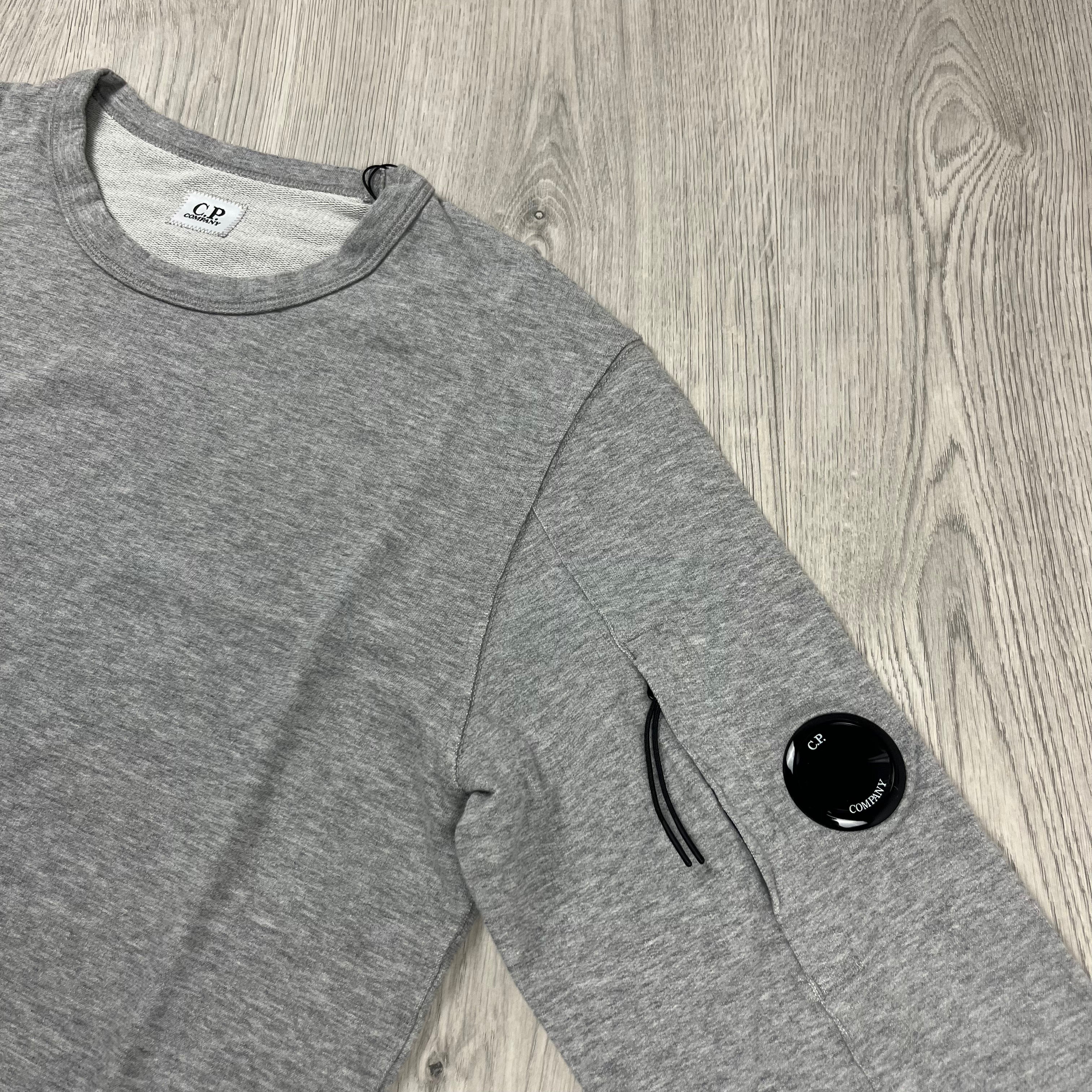 CP Company Light Fleece Sweatshirt in Grey Melange. On sale at Open Attire.