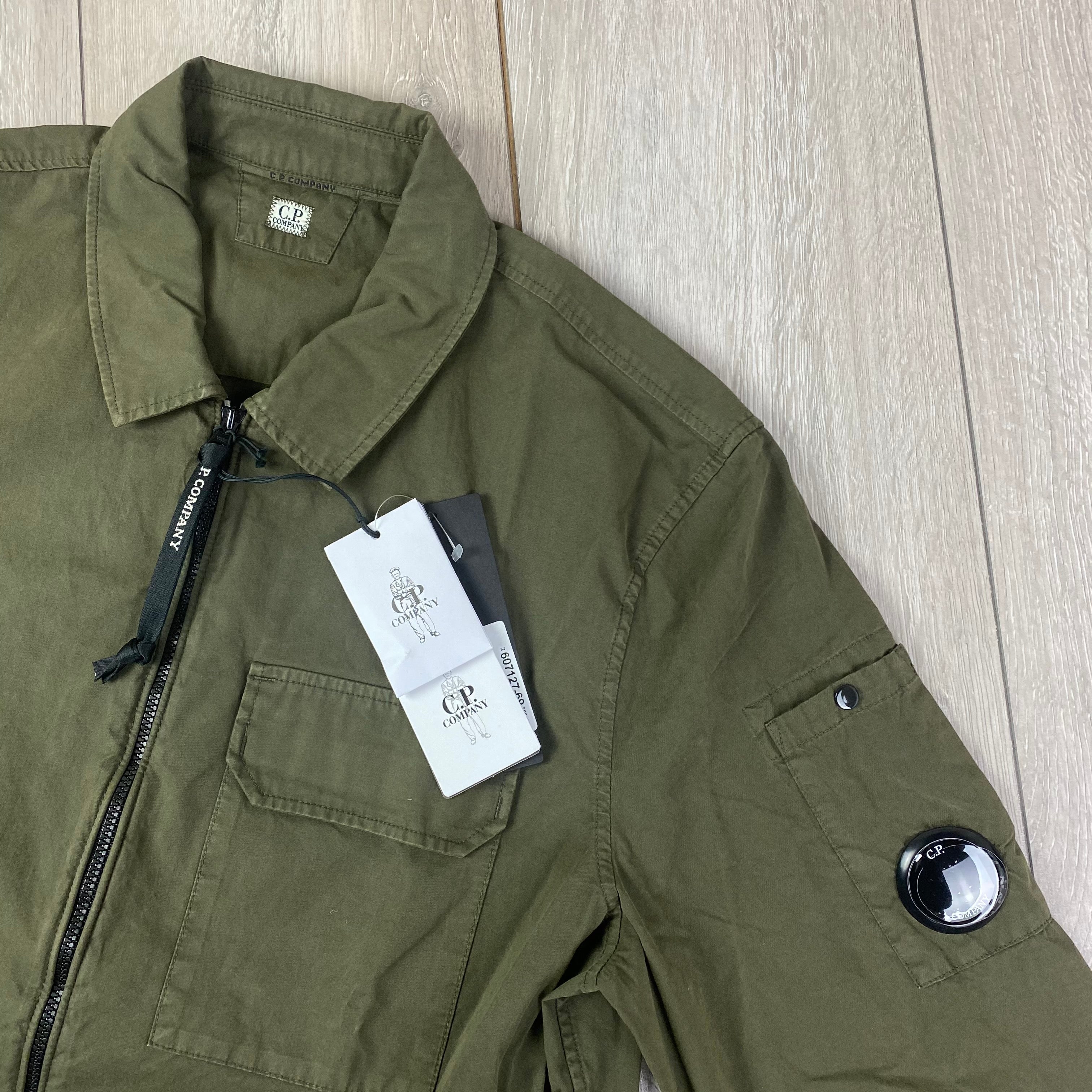 CP Company Zip Overshirt - Ivy Green