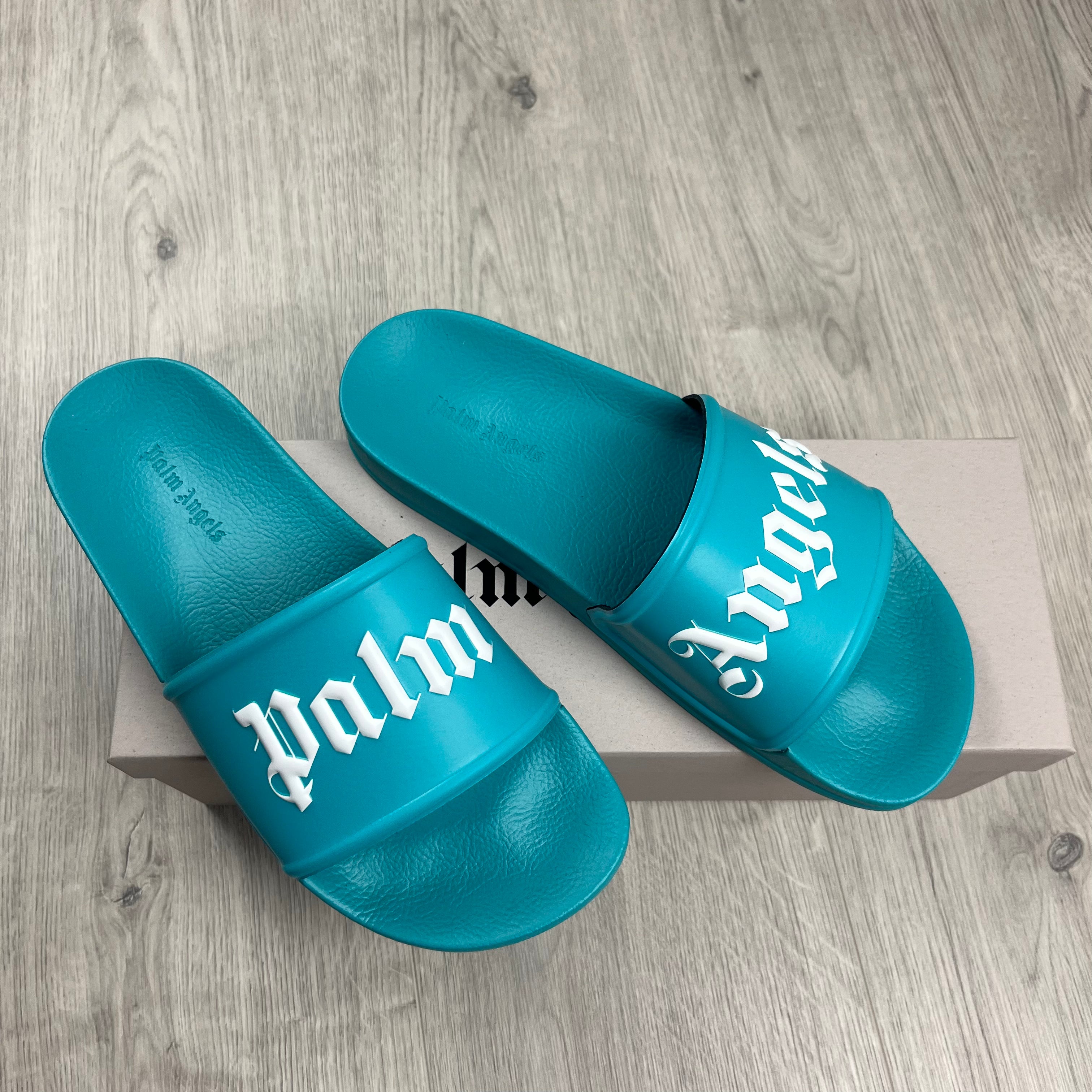 Palm Angels Rubber Slides - Blue