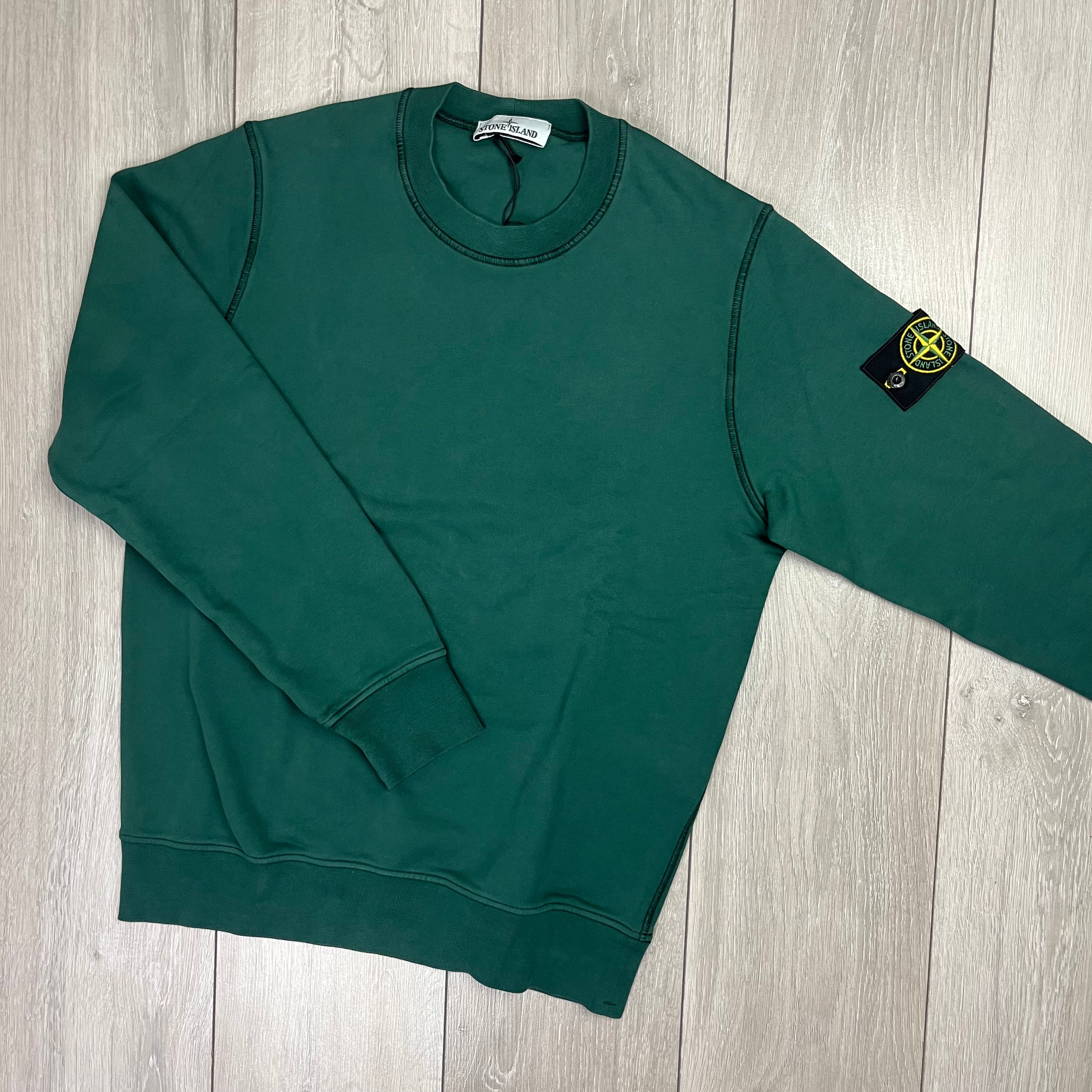 Stone Island Dyed Sweatshirt - Bottle Green