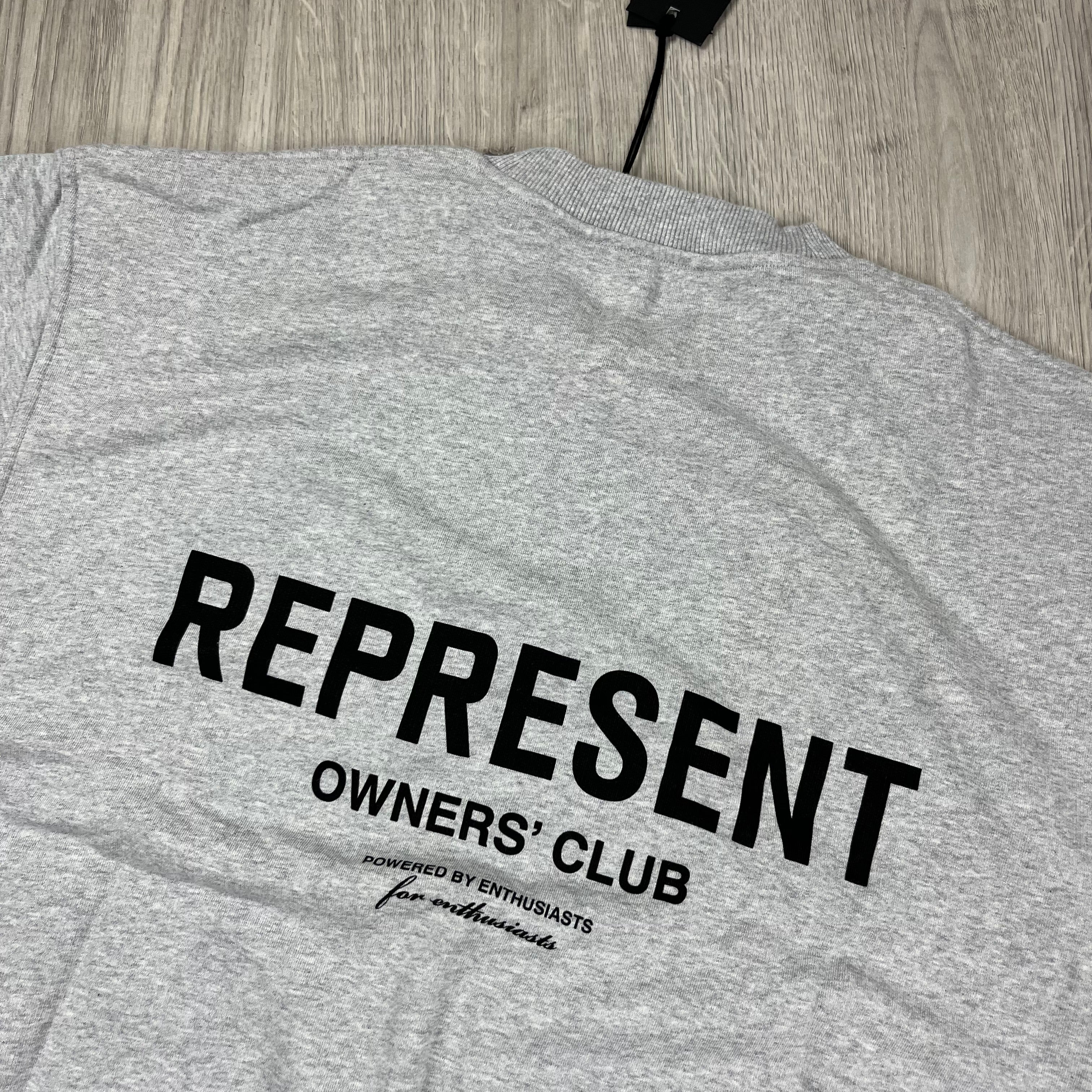 Represent Owners Club Sweatshirt in Grey. On sale at Open Attire.