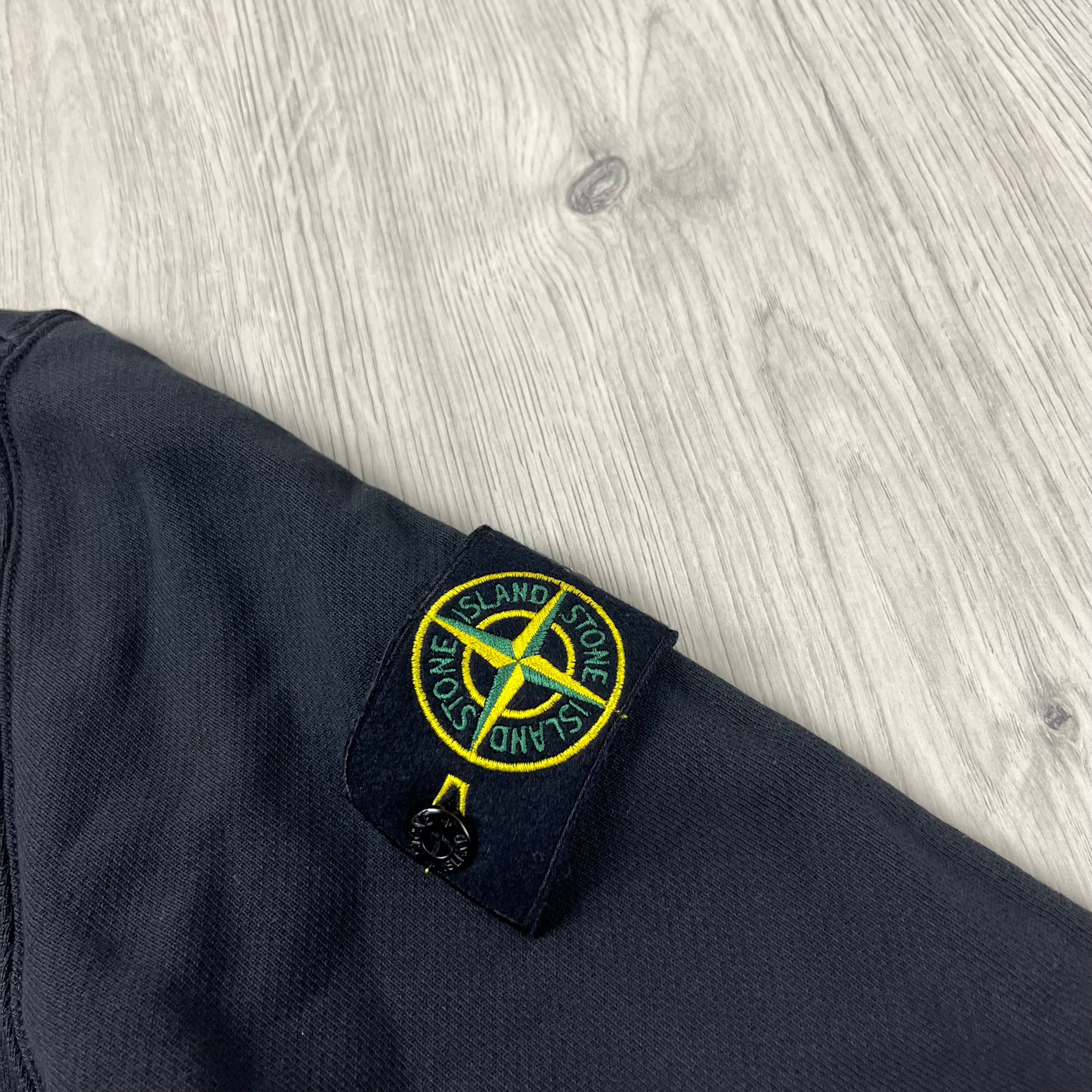 Stone Island 'OLD' Dye Sweatshirt in Black. On sale at Open Attire.