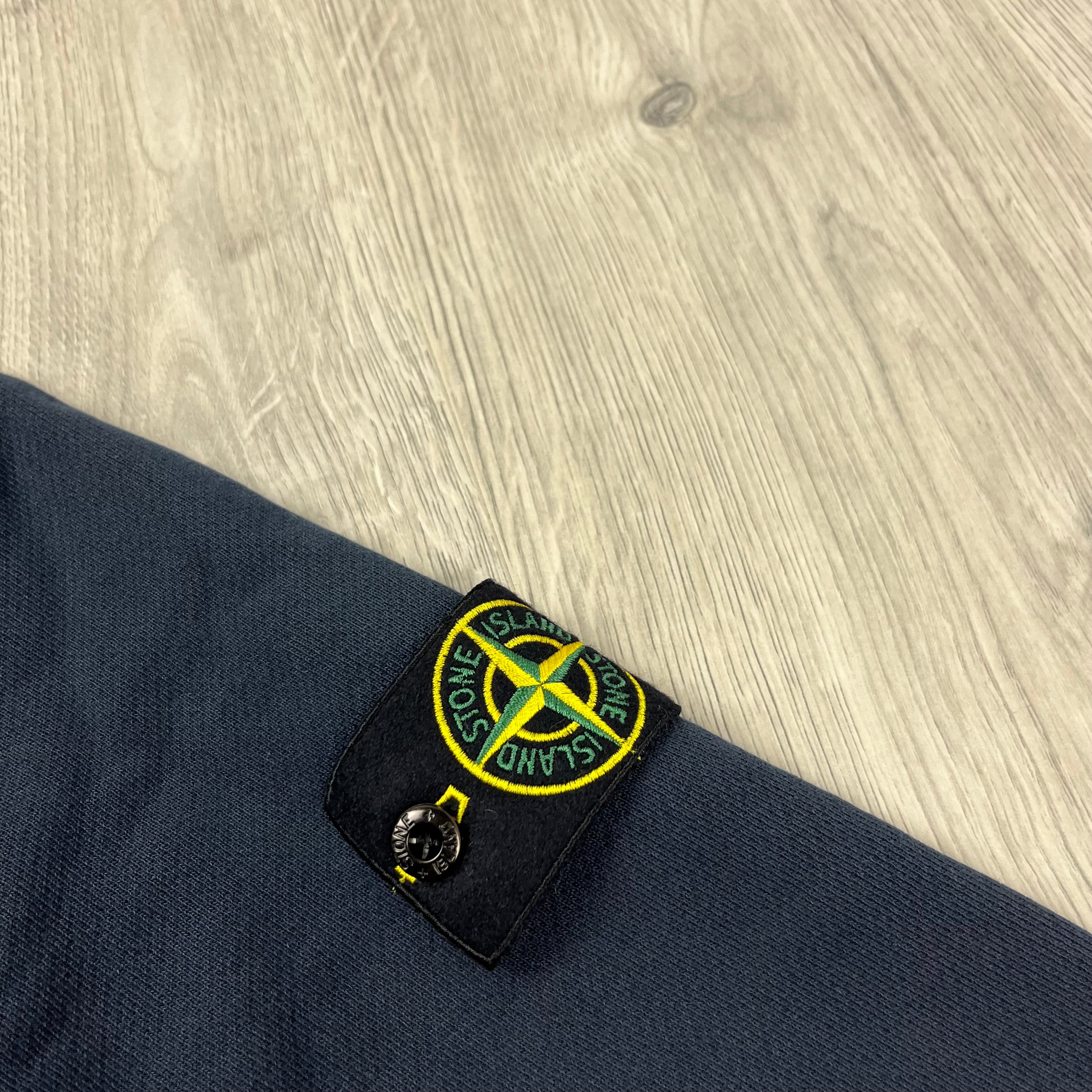 Stone Island 'OLD' Dye Sweatshirt in Navy Blue. On sale at Open Attire.